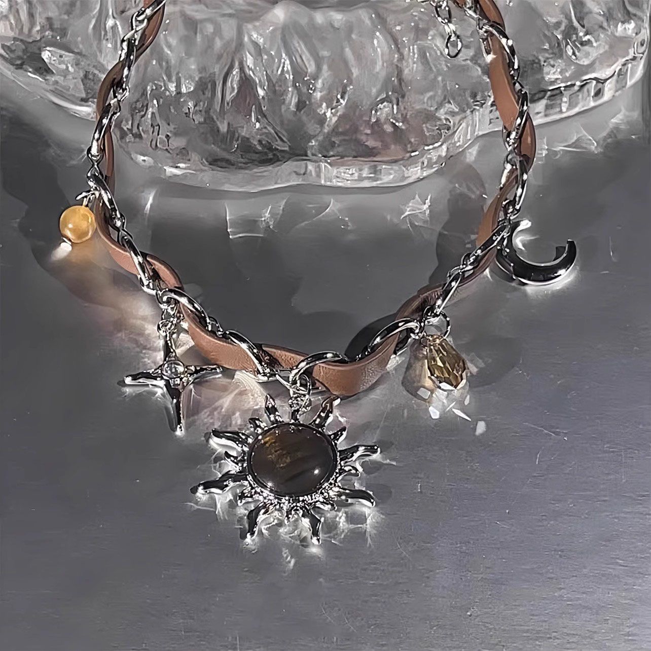 Jewelry Brown Opal Sun Pendant Necklace Size ONE SIZE - 5 Thumbnail