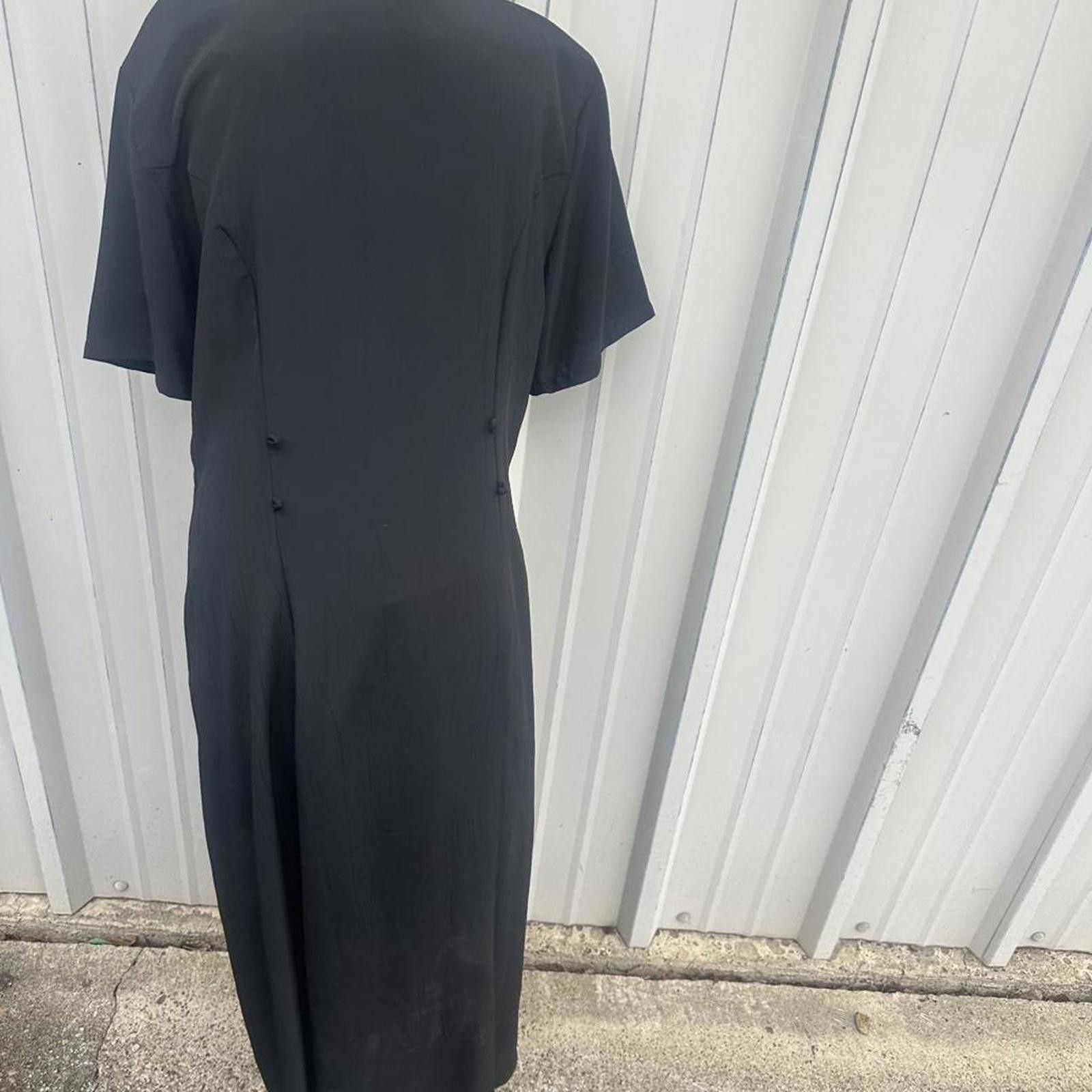 Other Black 80s midi dress glam #mididress Size L / US 10 / IT 46 - 8 Thumbnail