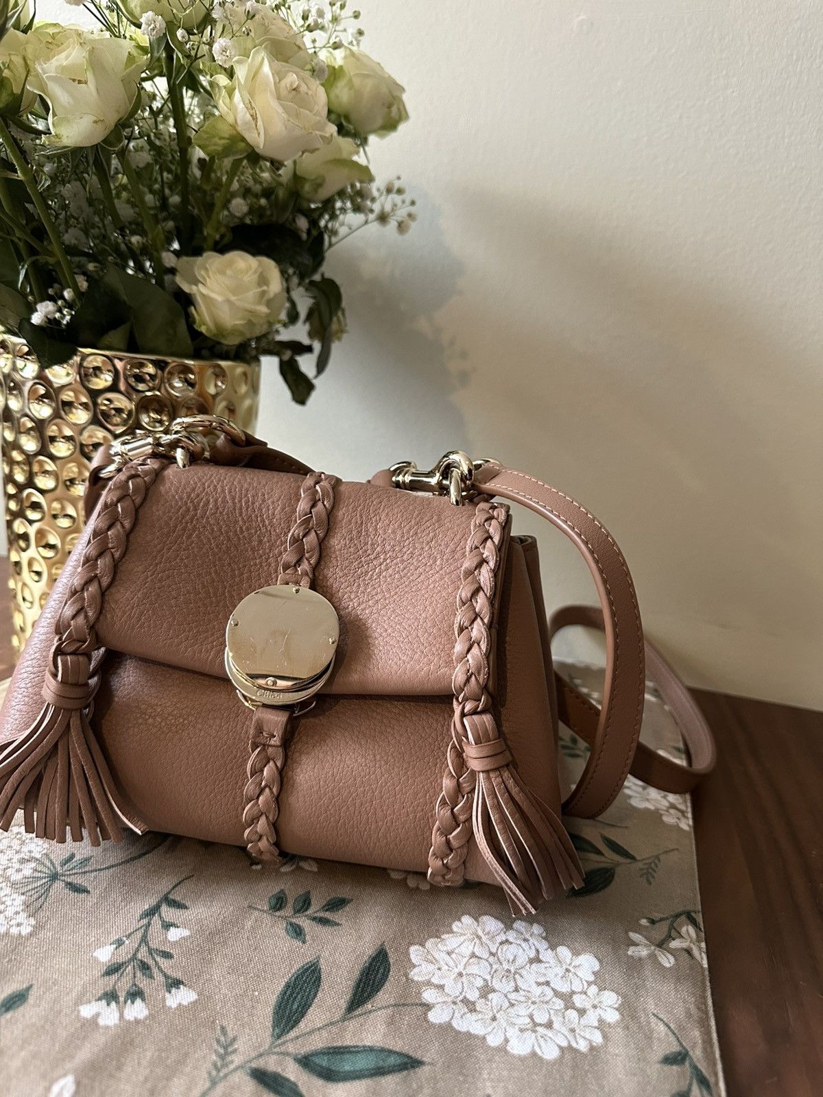 Chloe Chloe Elegant Tan Leather Handbag Size ONE SIZE - 6 Thumbnail