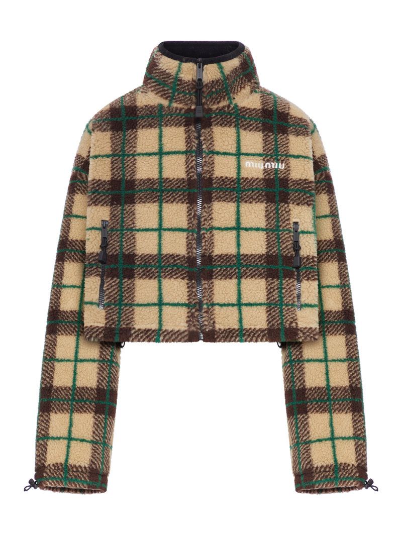 Miu Miu TEDDY CHECK JACKET Size XS / US 0-2 / IT 36-38 - 1 Thumbnail