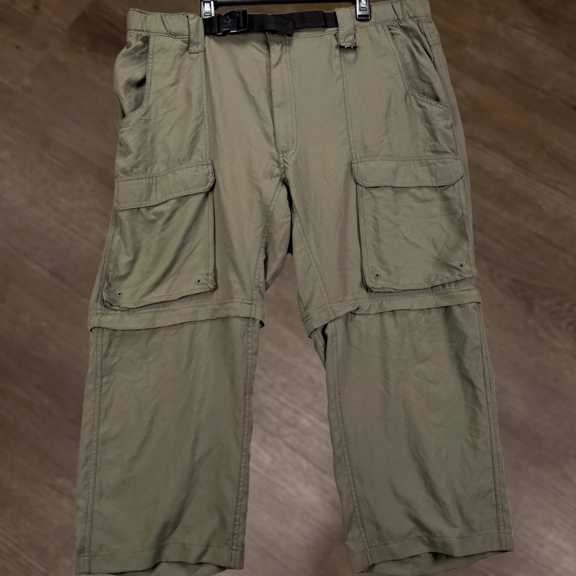 Vintage Boy Scouts Of America Pants Convertible Cargo Hiking Mens XL Olive Green Belted Size US 36 / EU 52 - 1 Thumbnail