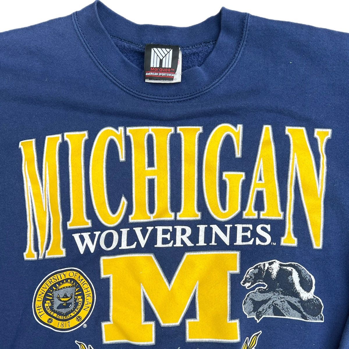 Vintage Vintage Michigan Wolverines Crewneck Pullover Size US M / EU 48-50 / 2 - 2 Thumbnail