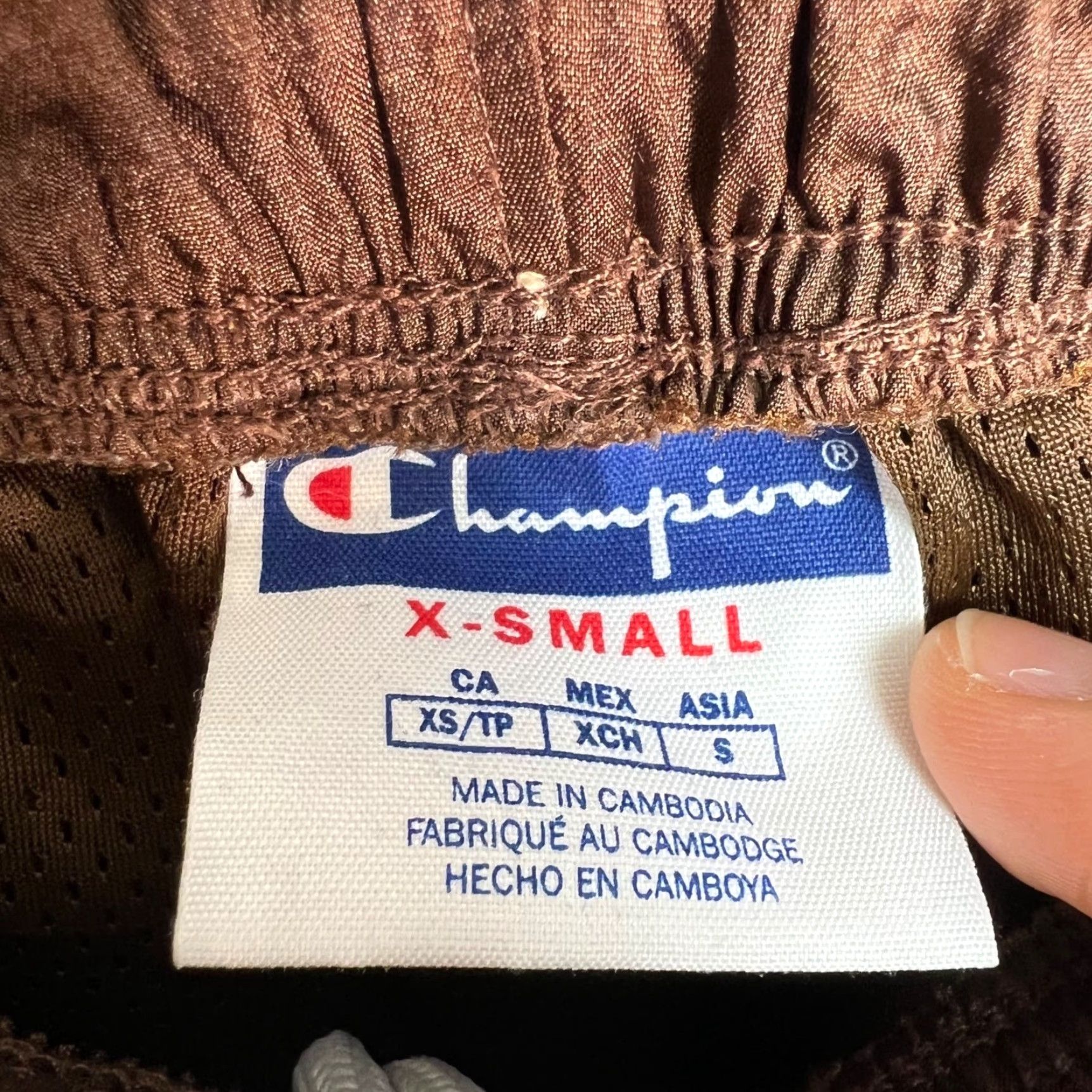 Champion Champion Athletic Shorts Drawstring Womens XS Brown Polyester 6 in Inseam Activewear Summer Size 26" / US 2 / IT 38 - 3 Thumbnail