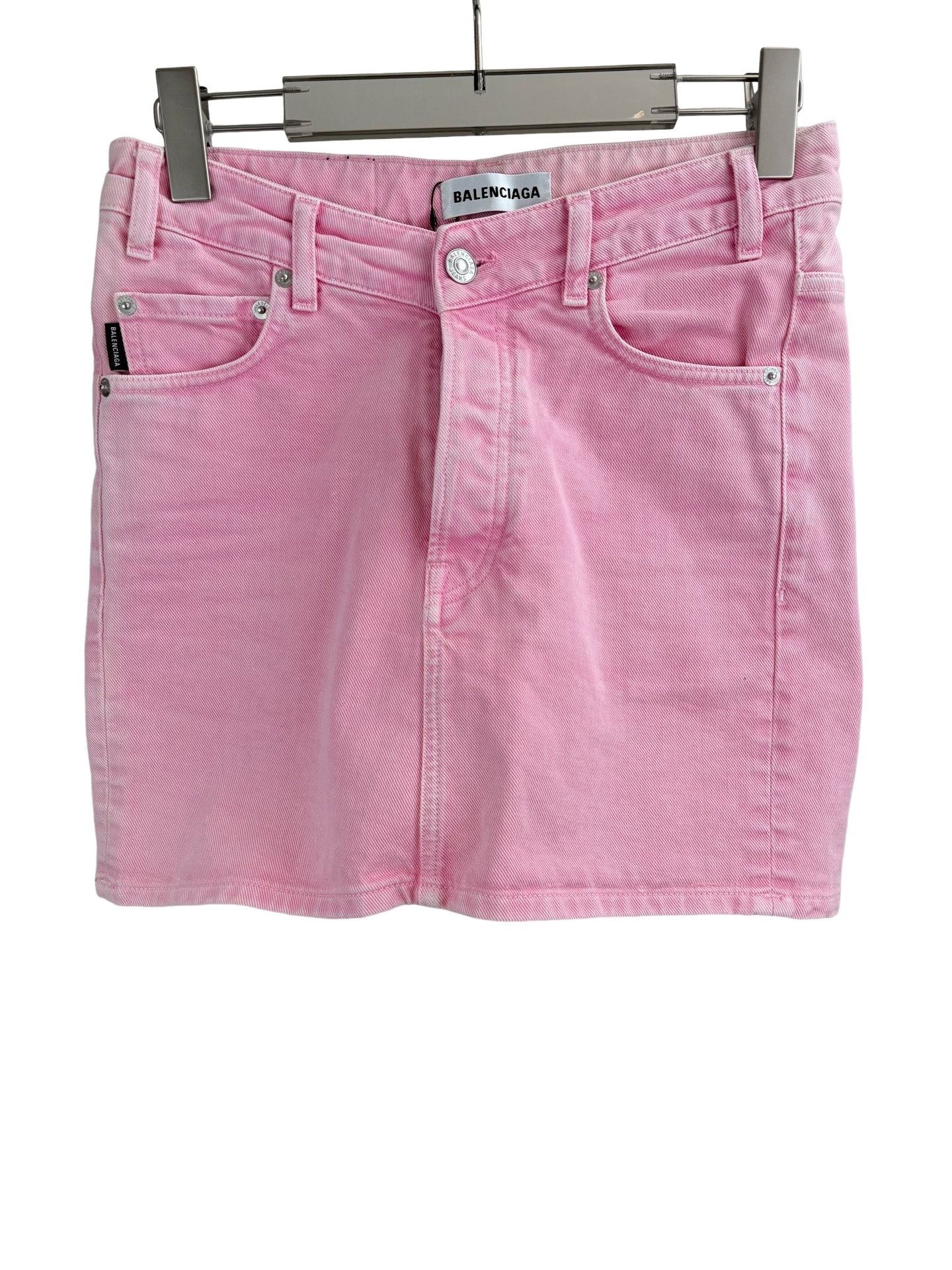 Balenciaga Balenciaga Pink Washed Denim Shorts 36 Size 26" / US 2 / IT 38 - 1 Thumbnail