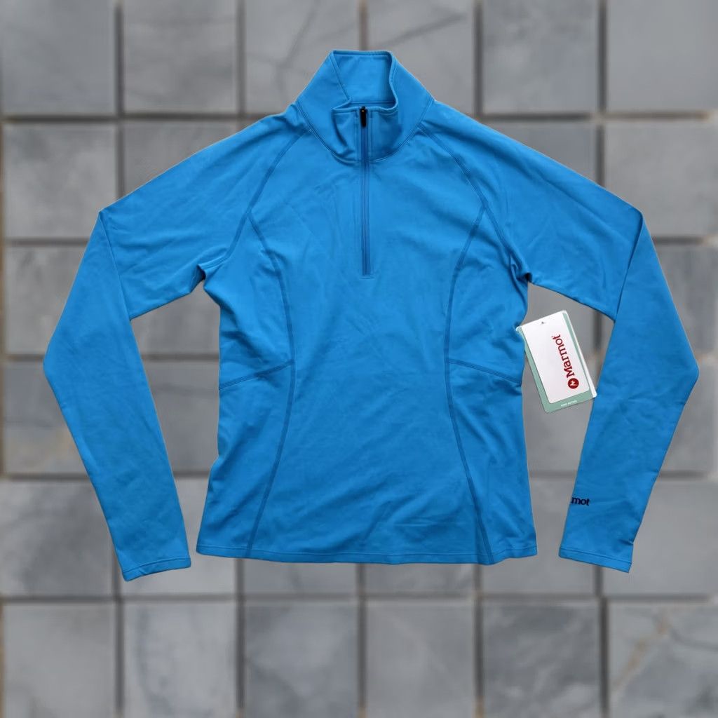 Marmot Marmot Meghan 1/2 Zip Sweatshirt Womens Small Blue Mock Neck Base Layer Size S / US 4 / IT 40 - 1 Thumbnail