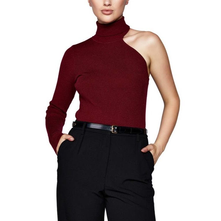 Other Bardot One-Shoulder Knit Turtleneck, Size XS, New Size XS / US 0-2 / IT 36-38 - 1 Thumbnail
