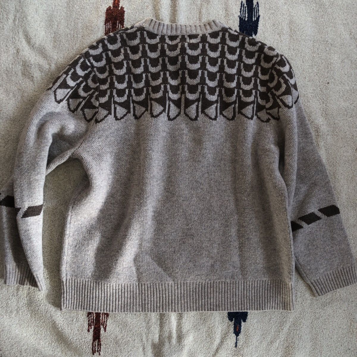 Japanese Brand × Pendleton × Vintage lambswool sweater Vtg Pendleton Tribal Totem Native American Size US XL / EU 56 / 4 - 3 Thumbnail