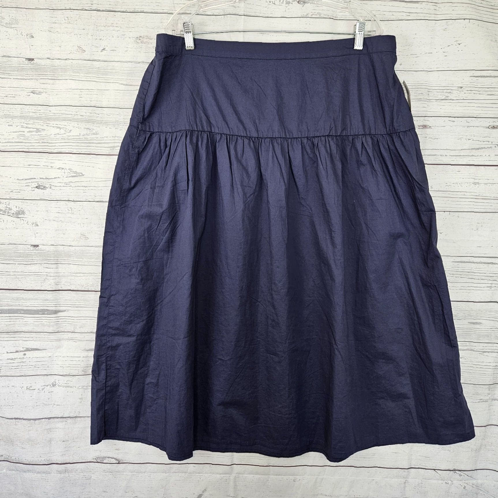 Old Navy VINTAGE Old Navy Womens Skirt sz XL Solid Blue Pull On Cotton Size 40" / US 18 - 2 Thumbnail