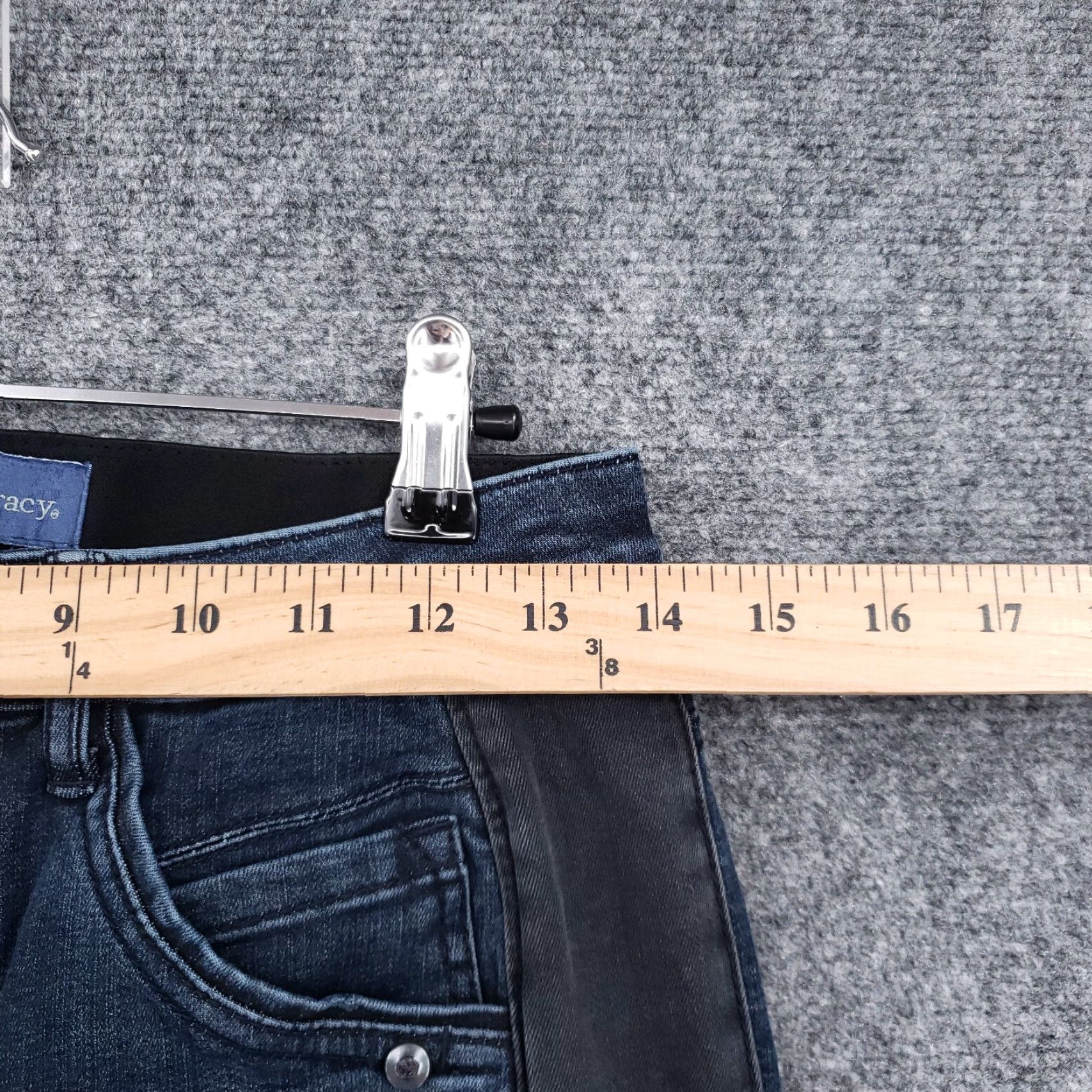 Vintage Democracy Jeans Womens 4 Blue Ab Solution Fit Skinny Stretch Mid Rise Denim Jeans Size 27" / US 4 / IT 40 - 7 Thumbnail