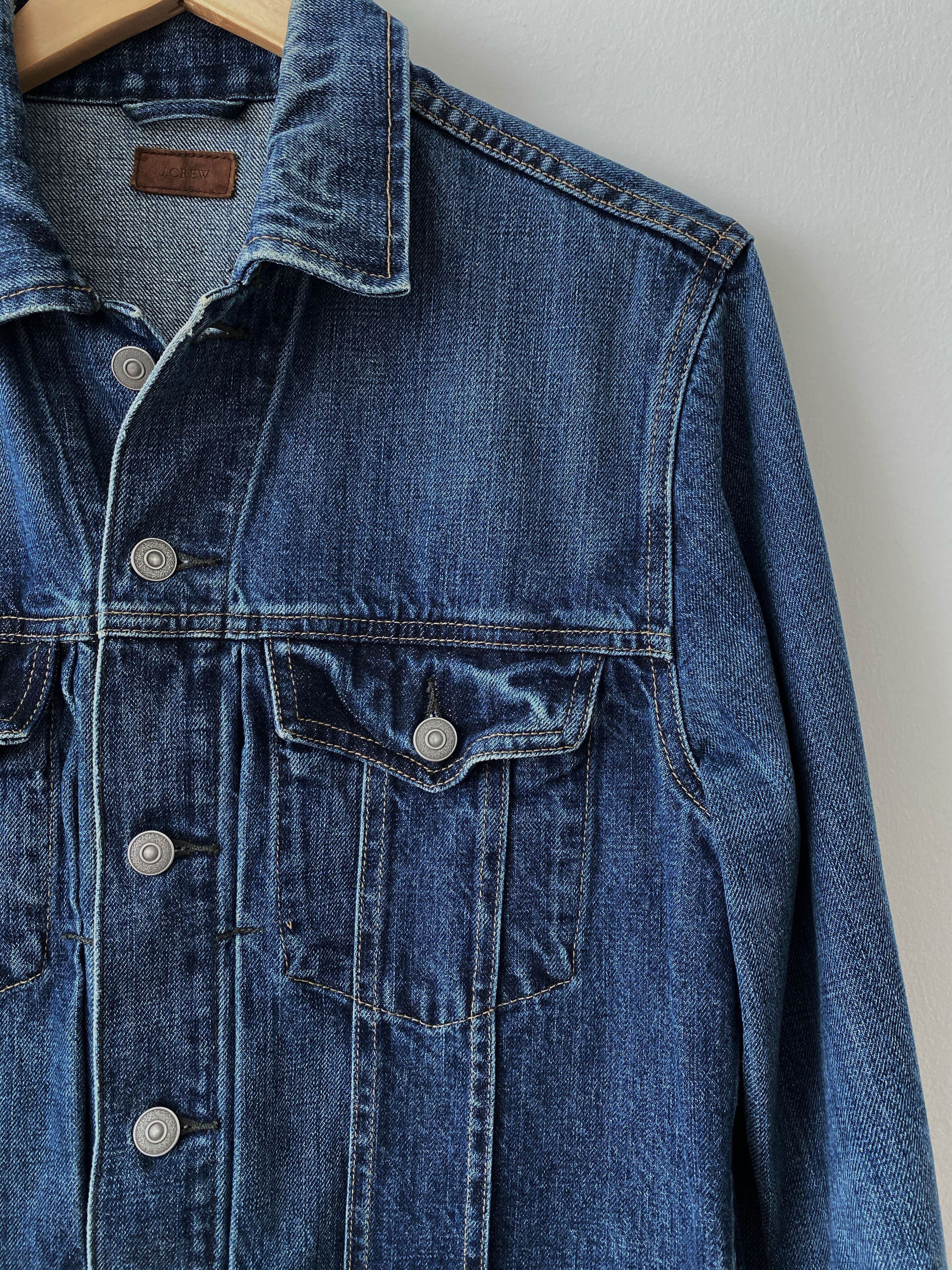 J.Crew Medium Blue Wash Denim Jacket Size US S / EU 44-46 / 1 - 2 Thumbnail