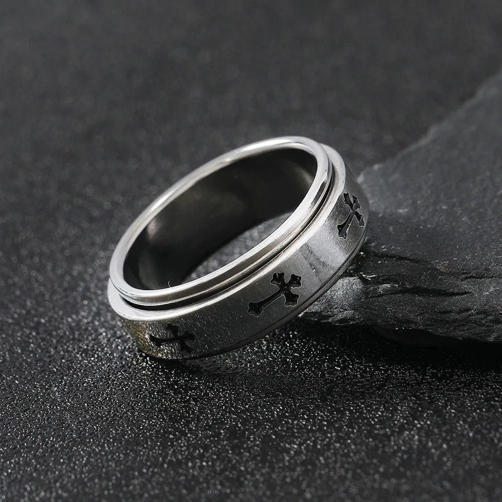 Other Rotatable Metal Cross Ring Size ONE SIZE - 3 Thumbnail