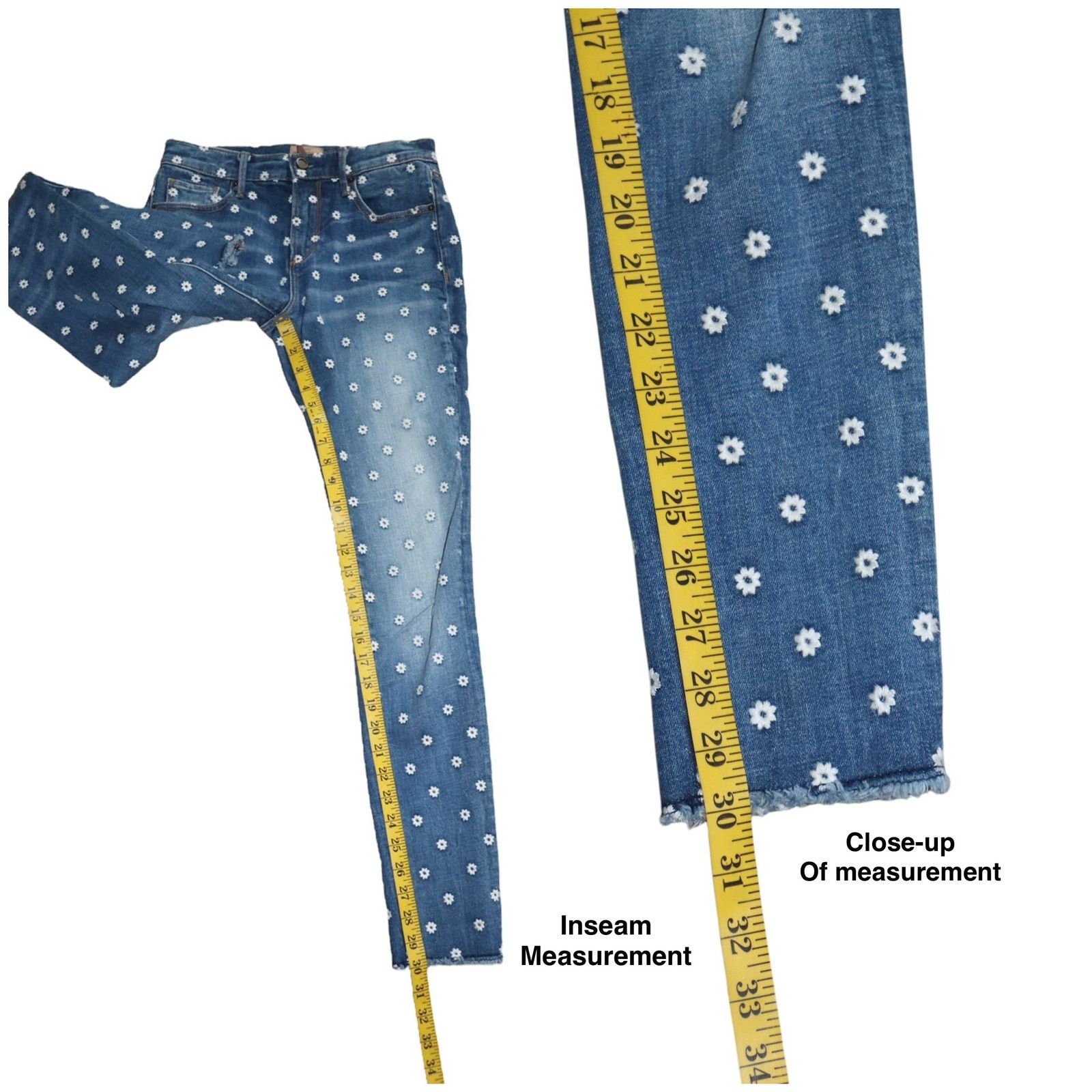 Designer Driftwood Jackie Embroidered Jeans Size 26 Size 26" / US 2 / IT 38 - 3 Thumbnail