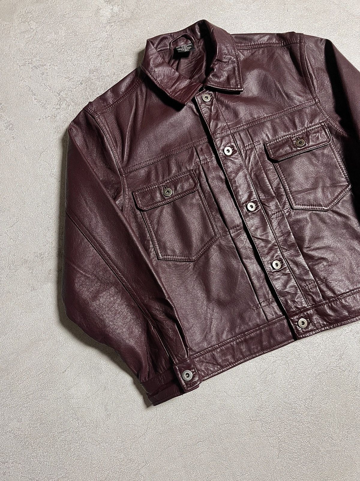 Japanese Brand 1990’s Burgundy Type II Leather Jacket Size US M / EU 48-50 / 2 - 7 Thumbnail