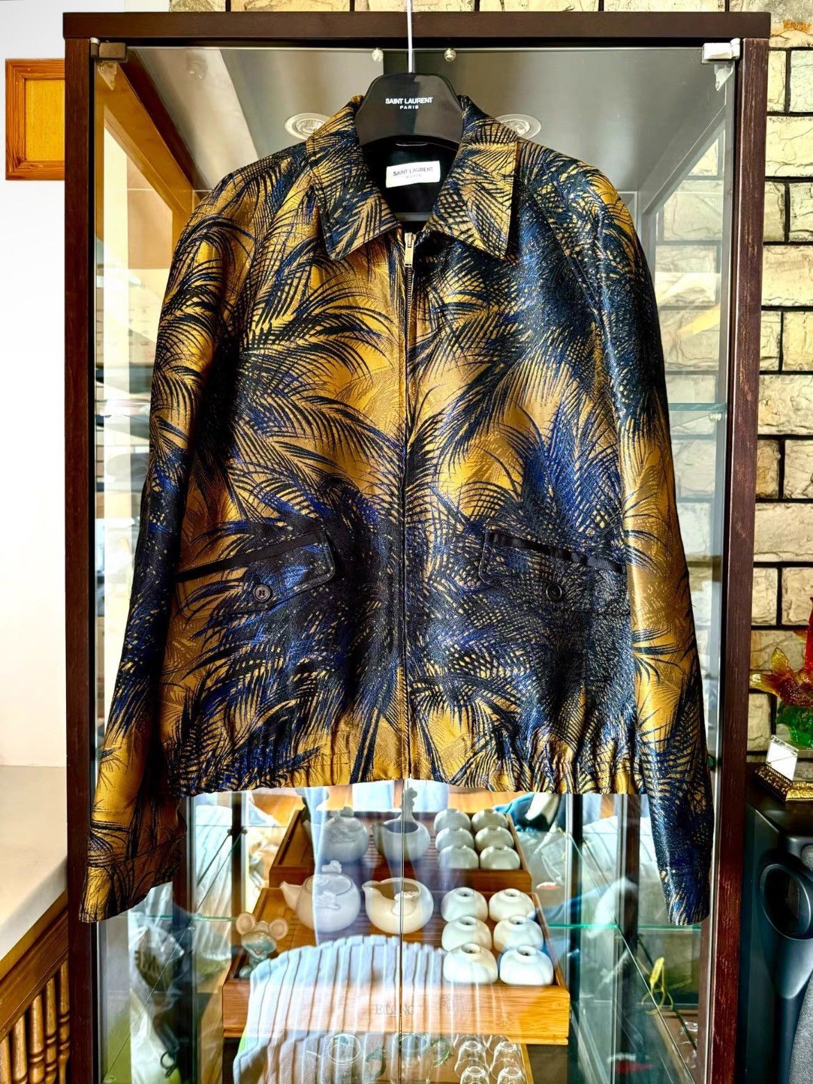 Hedi Slimane × Saint Laurent Paris Surf Sound Palm tree jacket