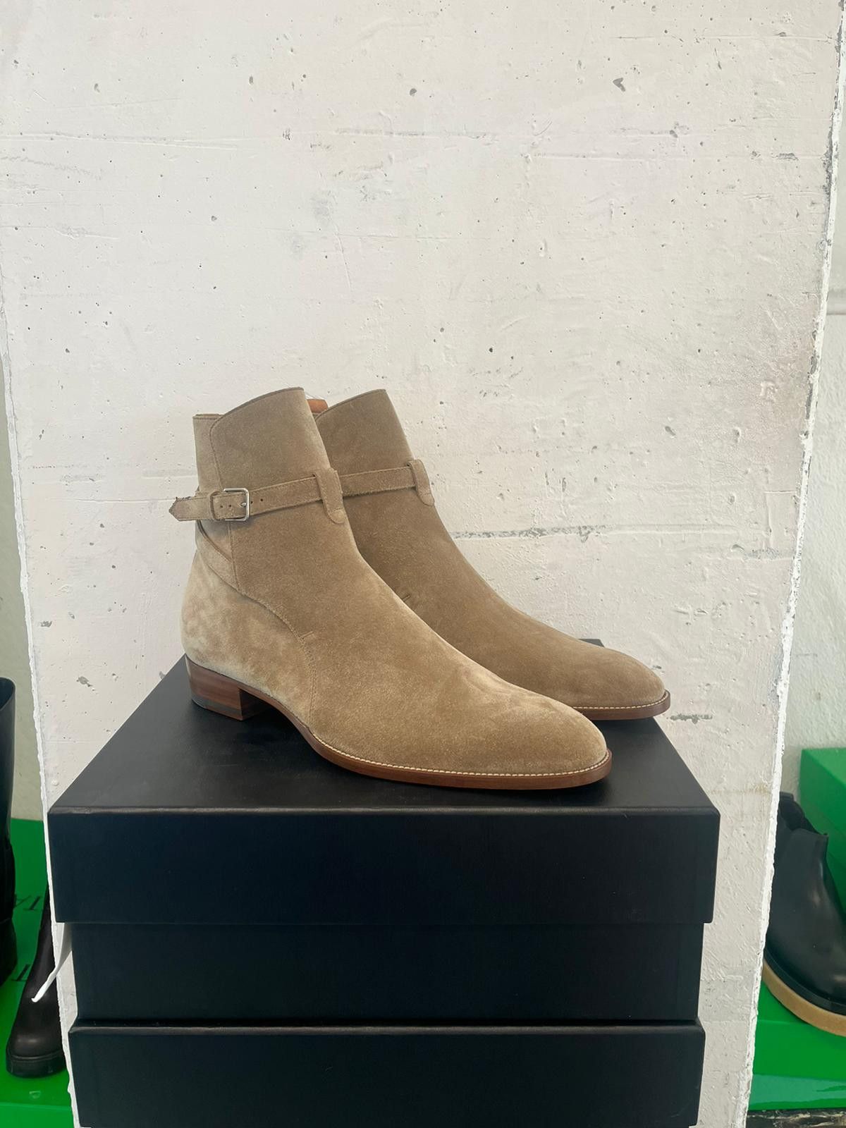 Saint Laurent Paris o1alsim1 Jodhpur High Buckle Boots in Light Brown Size US 12 / EU 45 - 8 Thumbnail