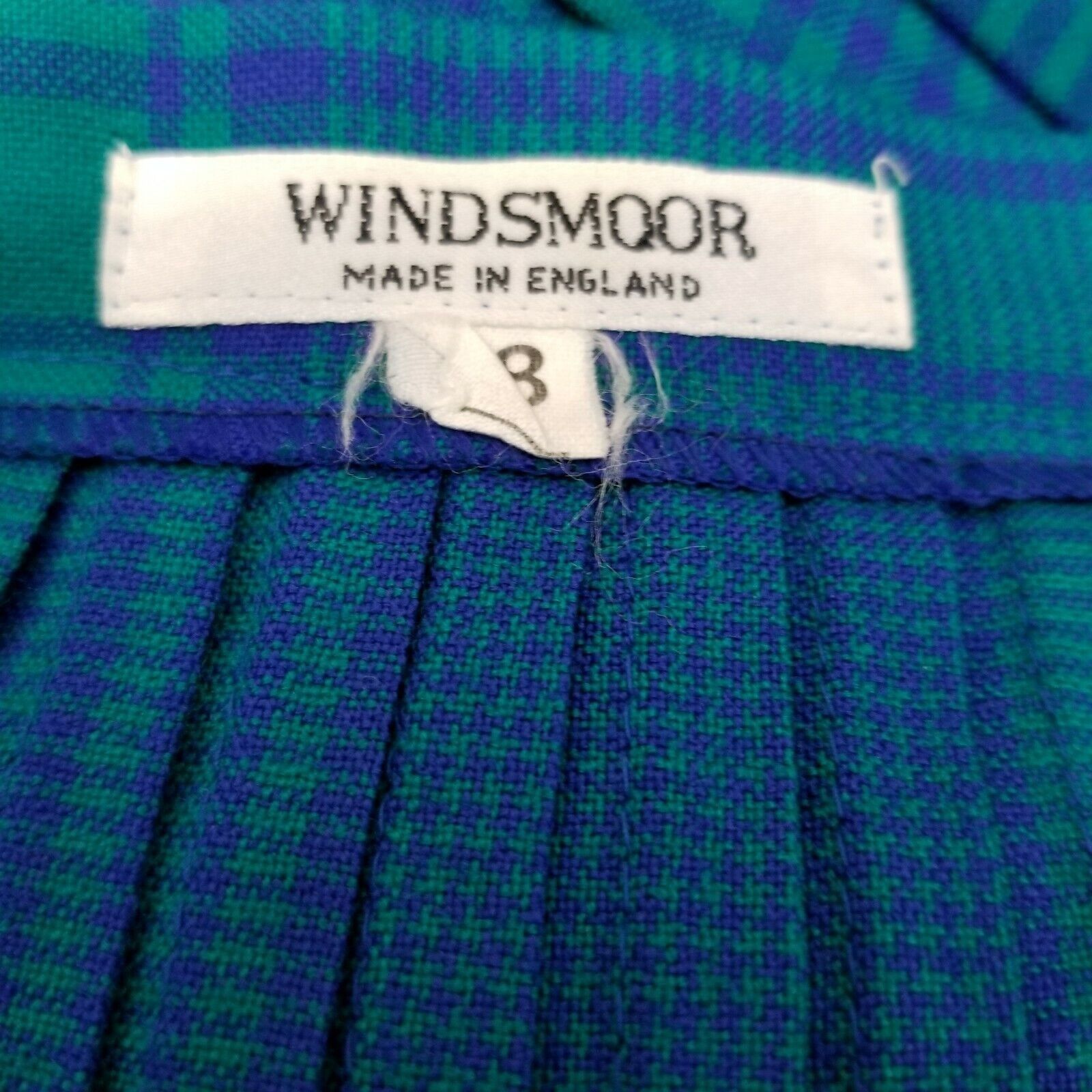 Vintage Windsmoor England 8 Skirt Blue Plaid Pleated Long Modest Woo Size 30" / US 8 / IT 44 - 5 Thumbnail