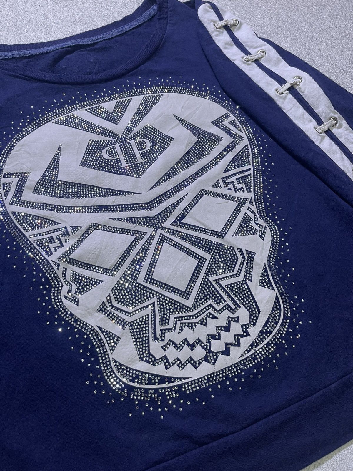 Japanese Brand Y2K long sleeve tshirt big skull motif gliter Size M / US 6-8 / IT 42-44 - 3 Thumbnail