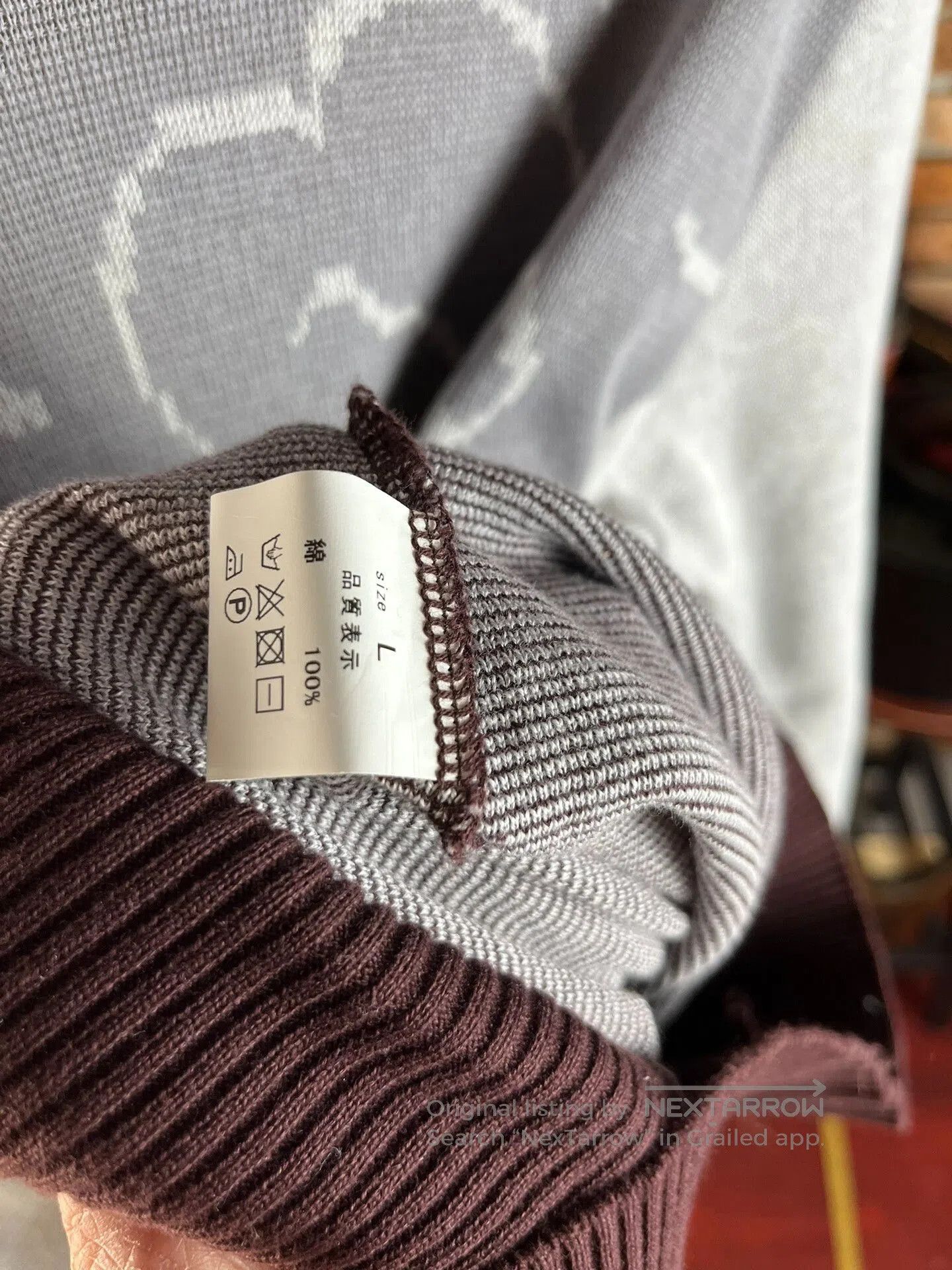 Japanese Brand Delinquent Bros Knit Sweater with Wolf Pattern. Size US L / EU 52-54 / 3 - 4 Thumbnail