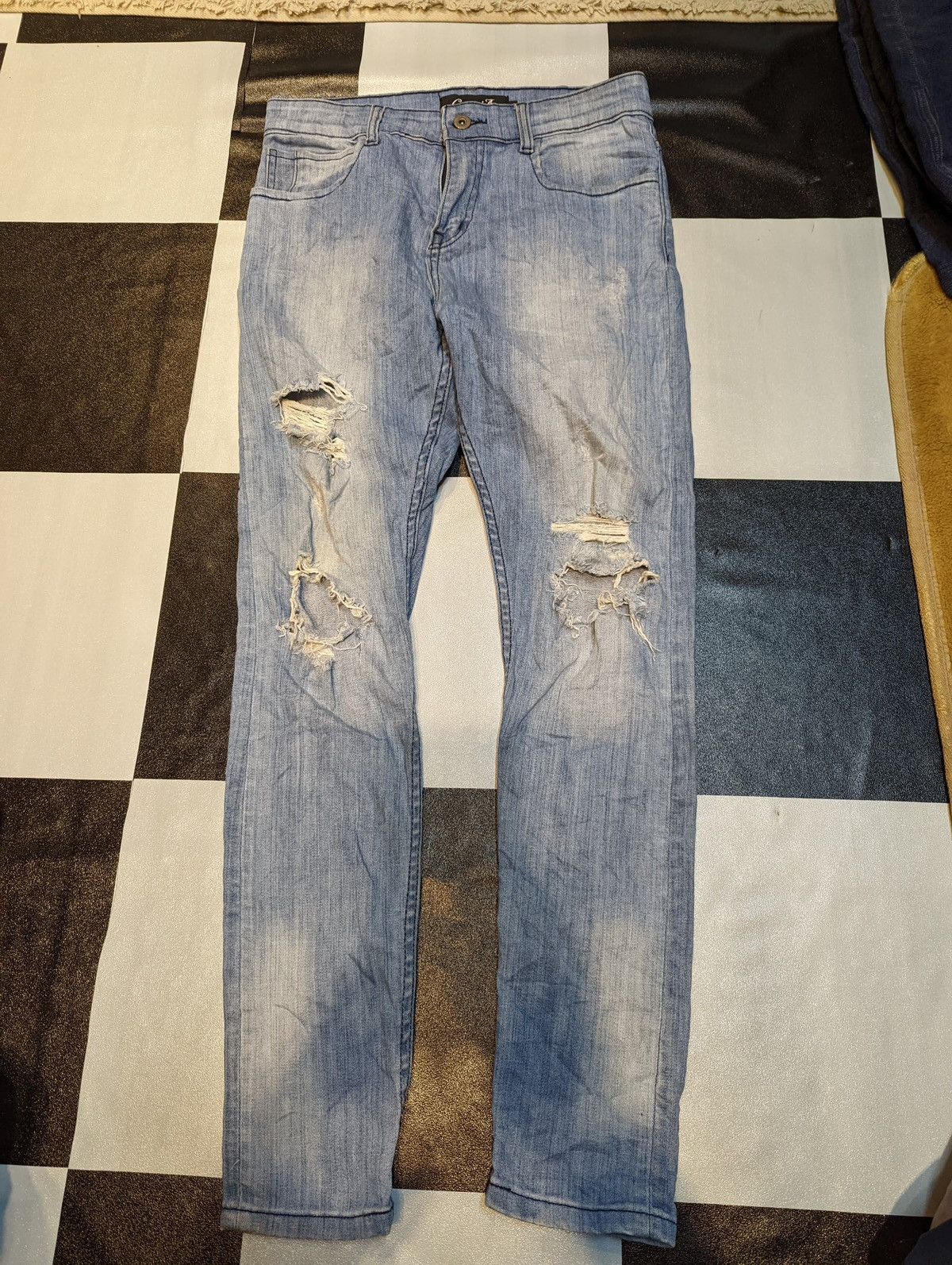 Japanese Brand CavariA Jeans Destress Size 28" / US 6 / IT 42 - 1 Thumbnail