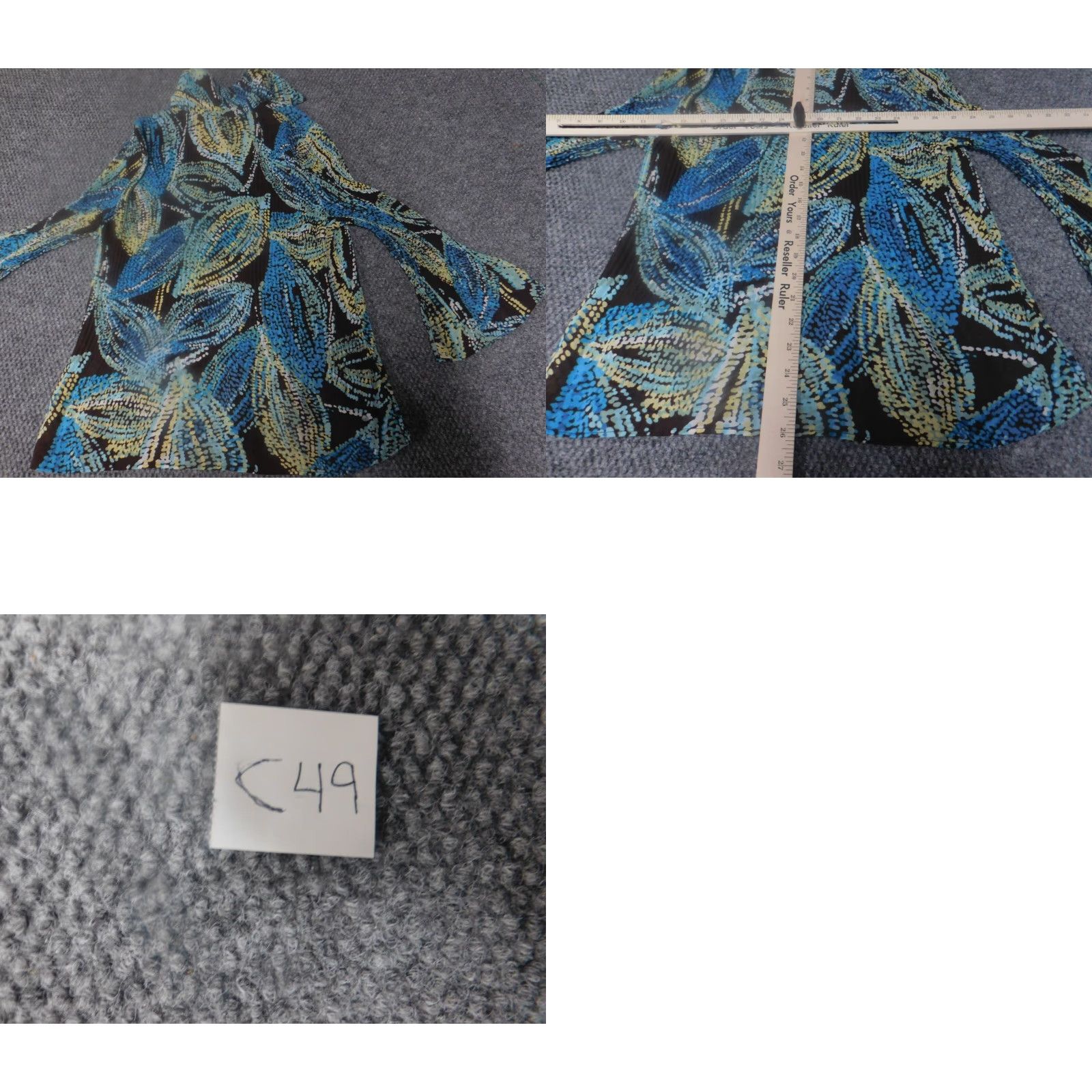 Vintage Serenade Blouse Women M Blue Floral Button Down Bell Sleeve Collared Casual Regular Size Medium Size M / US 6-8 / IT 42-44 - 8 Thumbnail