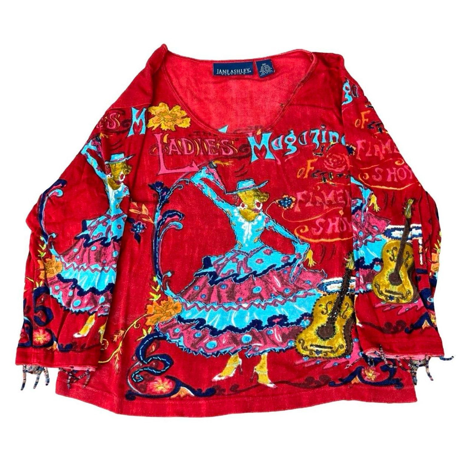 Japanese Brand × Vintage Y2K Beaded T-shirt Size M / US 6-8 / IT 42-44 - 1 Thumbnail