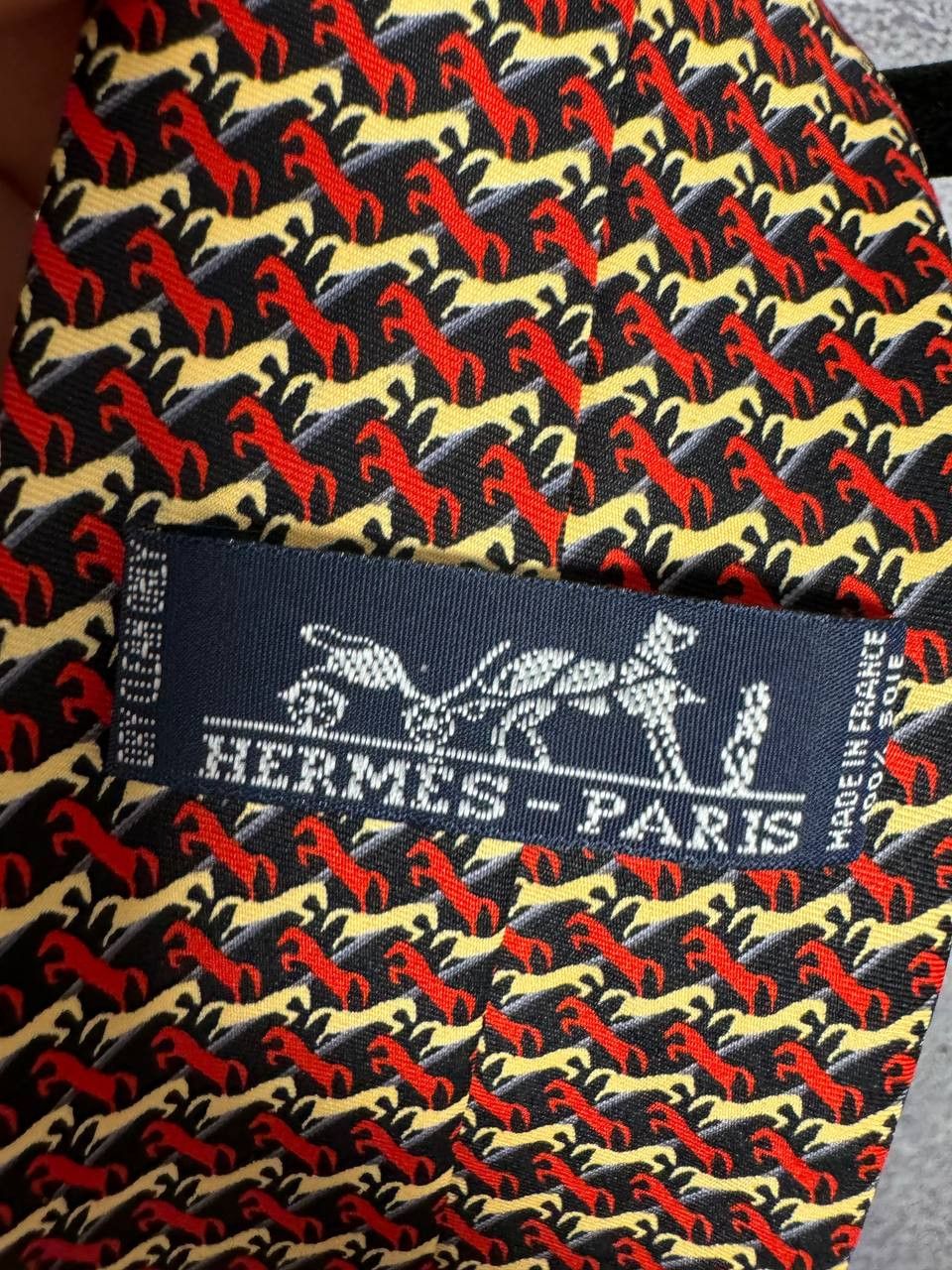 Hermes Vintage Collector's Hermes Silk Tie Horse Monogram Size ONE SIZE - 10 Thumbnail