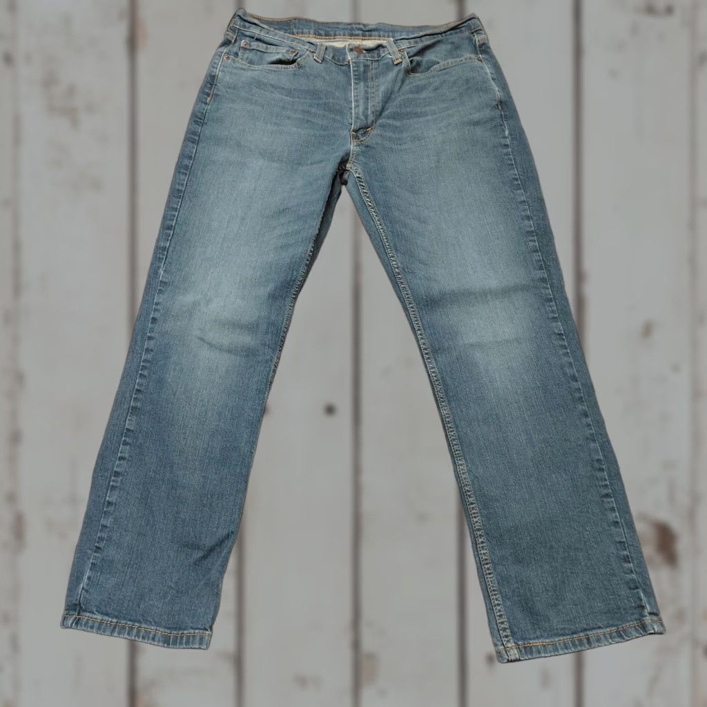 Levi's Levi's 514 Jeans Mens 36x30 Blue Medium Wash Denim Slim Straight Leg Preppy Casual USA 90s Mens Regular Jeans Size US 36 / EU 52 - 1 Thumbnail