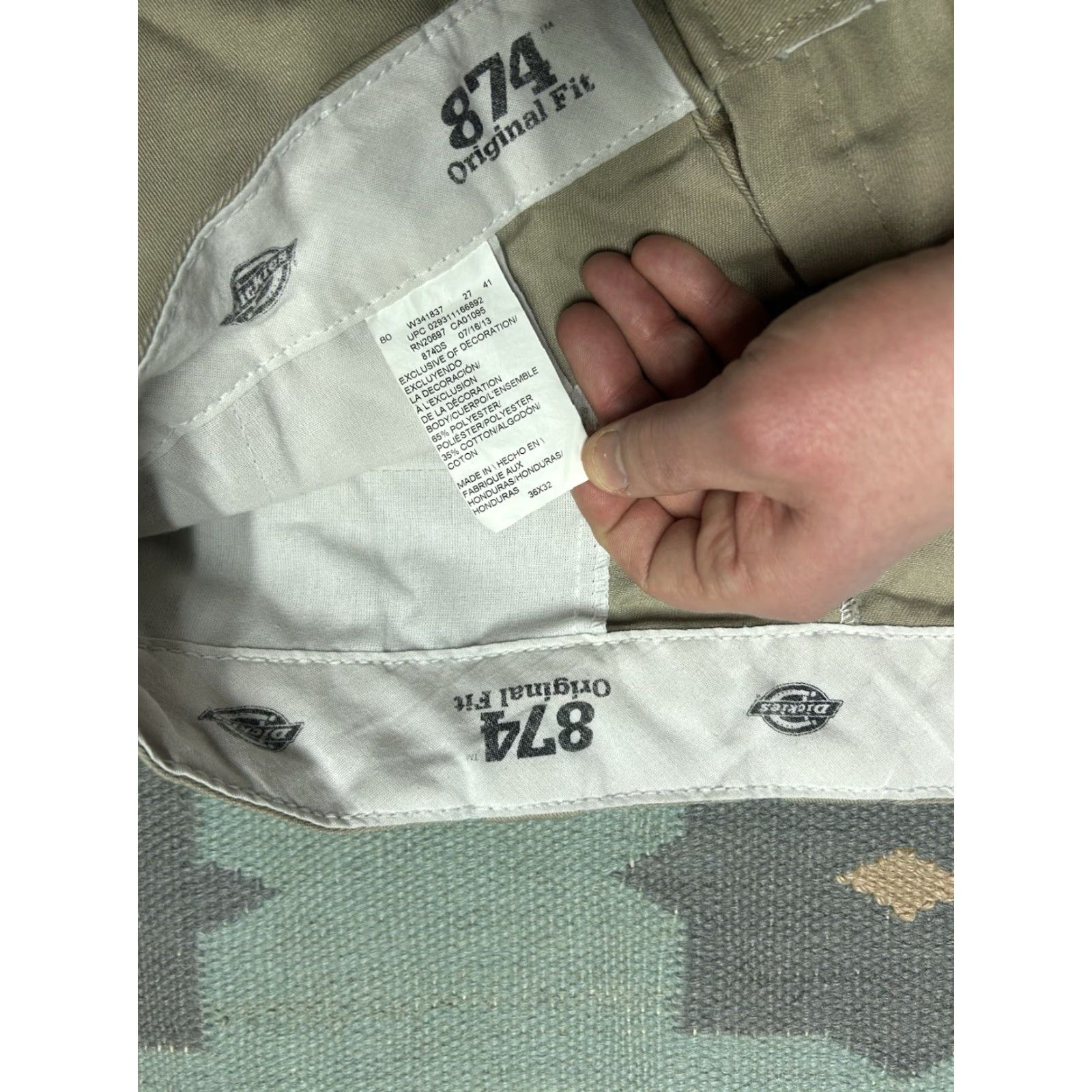 Dickies Dickies 874 Chino Pants Straight Leg Relaxed Beige Mens 34x31 Size US 34 / EU 50 - 6 Thumbnail