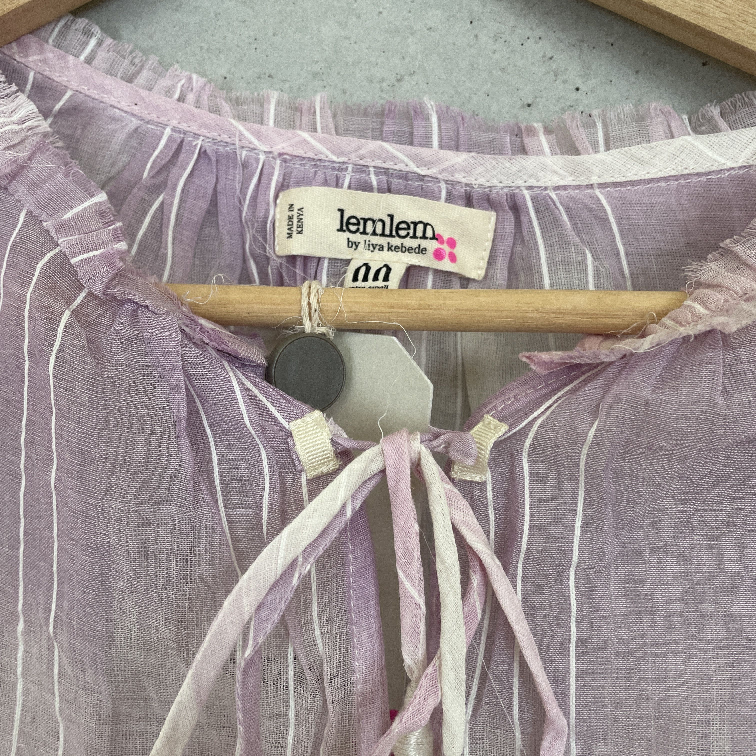 lemlem NWT Lemlem Graduation Cotton Dress XS Lavender Size XS / US 0-2 / IT 36-38 - 2 Thumbnail
