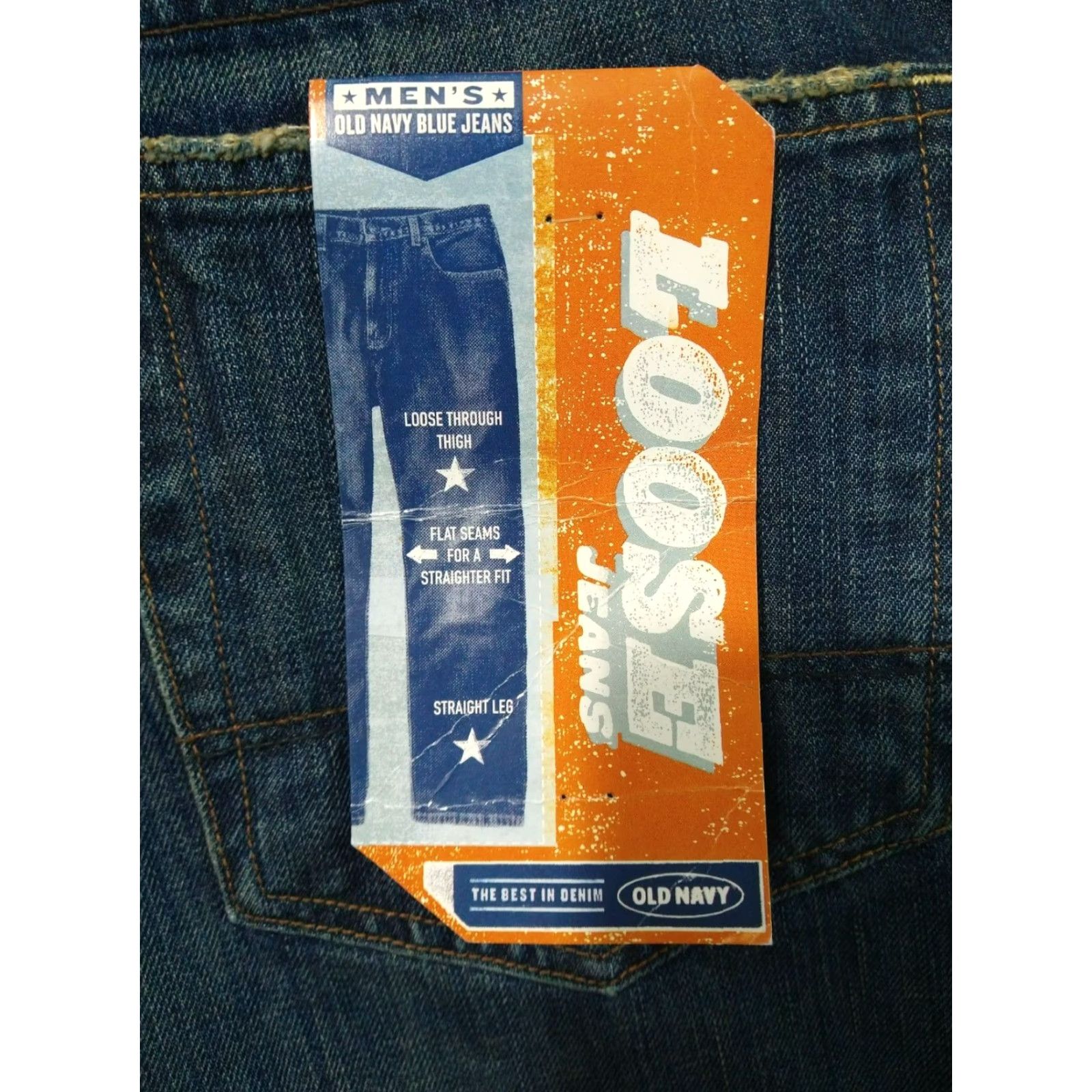 Old Navy Old Navy Jeans Men 44x32 Blue Denim Loose Straight Leg High Rise Dark Wash Jeans Regular Size Type: Jeans Men Wide 5-Pocket Pattern: Solid Size US 44 / EU 60 - 7 Thumbnail