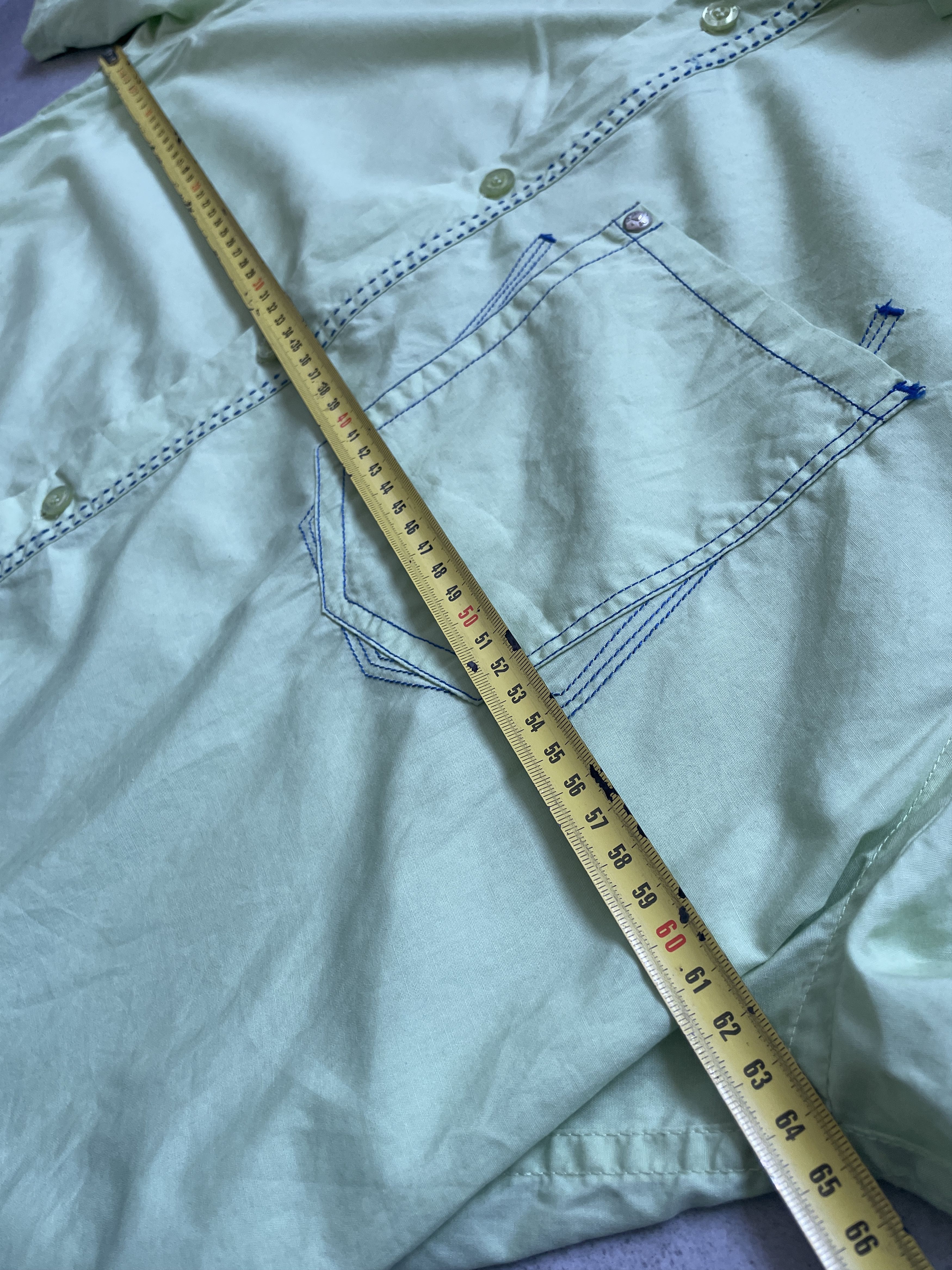 Marithe + Francois Girbaud M + FG LE JEAN DE MARITHE FRANCOIS GIRBAUD LIME BAGGY SHIRT Size US XXL / EU 58 / 5 - 7 Thumbnail