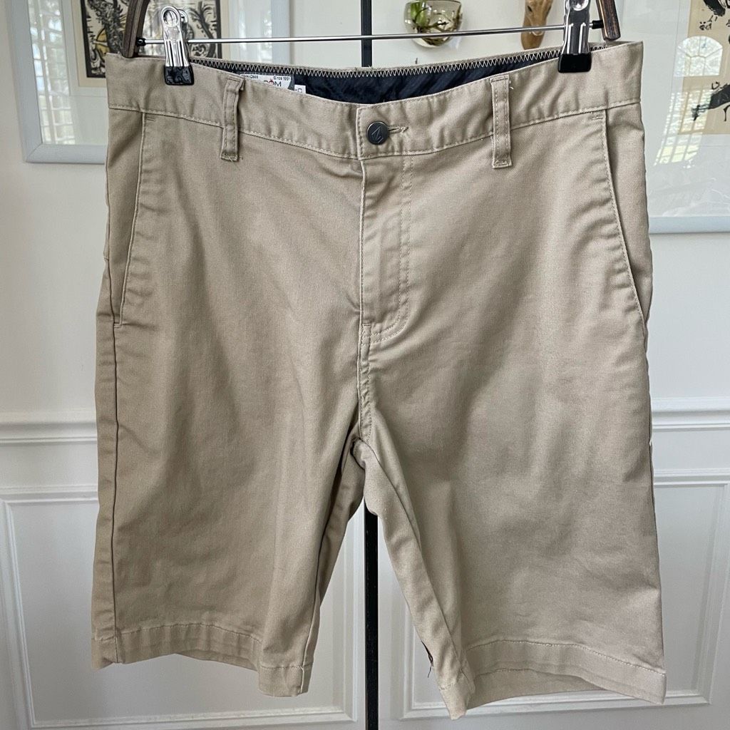 Volcom Volcom Taupe Tan Twill Shorts 30 x 9.5 Size US 30 / EU 46 - 1 Thumbnail