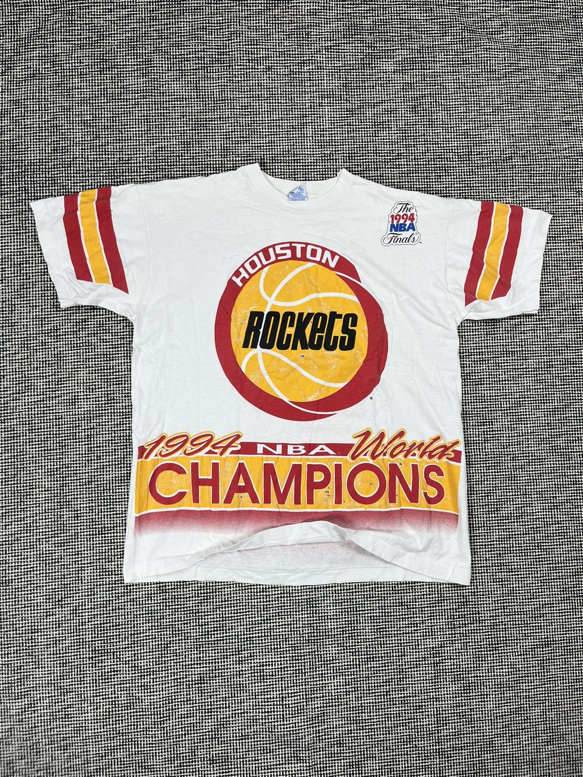 Outlet Vintage 90s DELTA 1995 NBA Finals Champions Houston Rockets Single Stitch