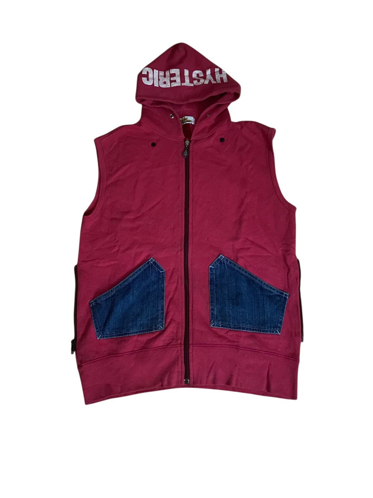 Hysteric Glamour × Japanese Brand Hysteric Glamour Double Pocket Sleeveless Hoodie Sweater Size US S / EU 44-46 / 1 - 1 Thumbnail