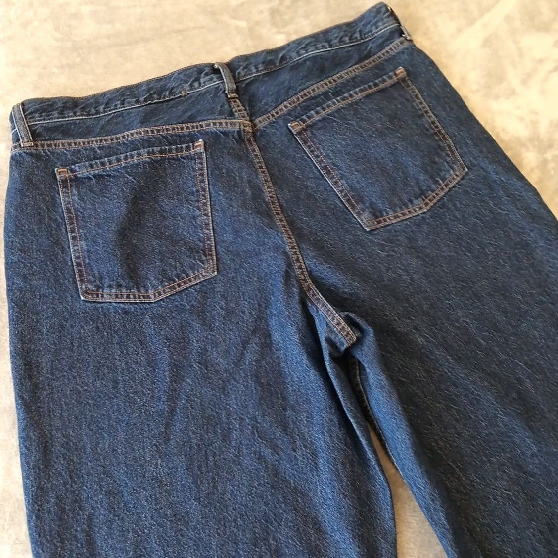 Old Navy Old Navy Jeans Womens 18 Dark Wash Wide-Leg High Rise 40x29 5-Pocket Denim Blue 90s Vintage? Size 40" / US 18 - 7 Thumbnail