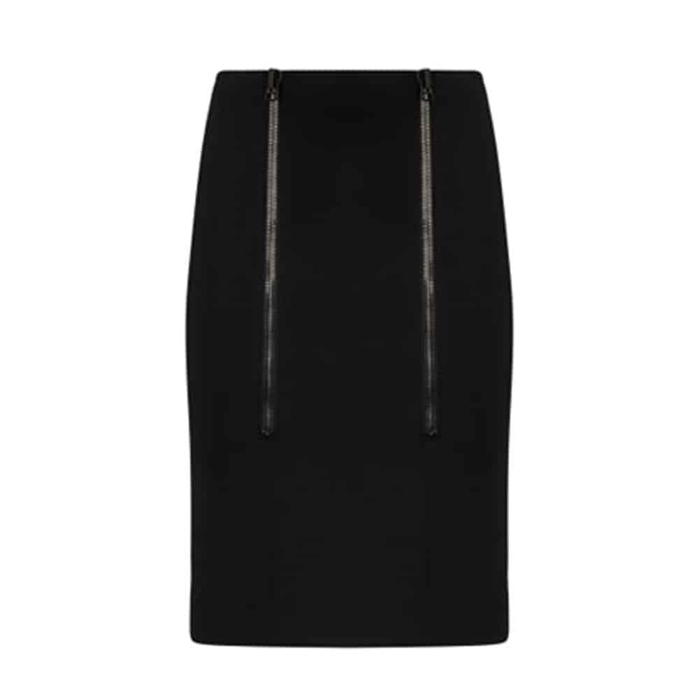 Tom Ford o1loc1c1024 GC5693 Zipper Pencil Skirt in Black Size 28" / US 6 / IT 42 - 1 Thumbnail