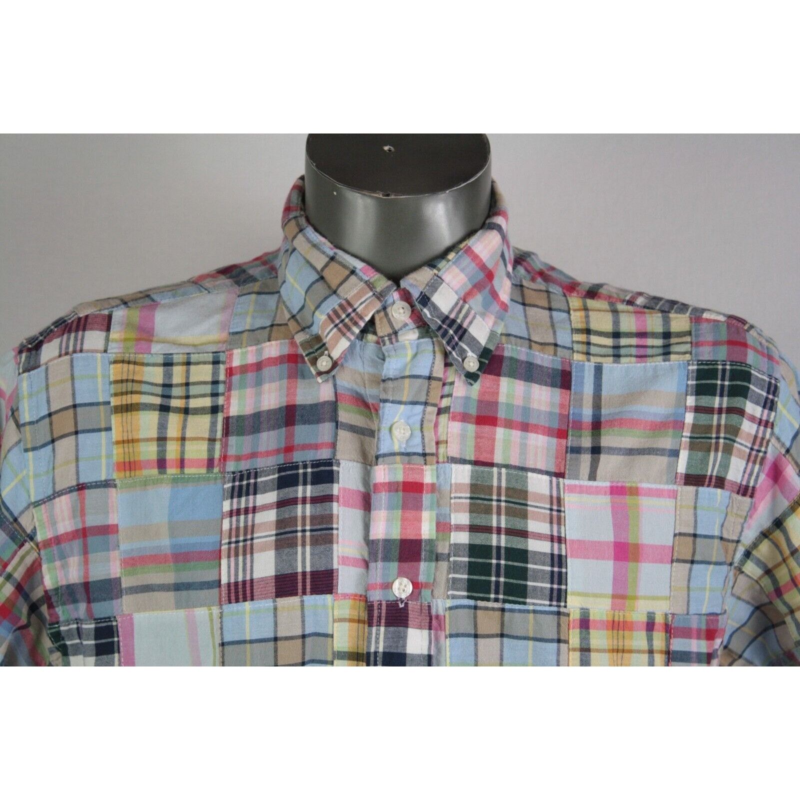 Brooks Brothers Vintage Brooks Brothers 346 Patchwork Plaid Shirt Button Up Size US L / EU 52-54 / 3 - 2 Thumbnail