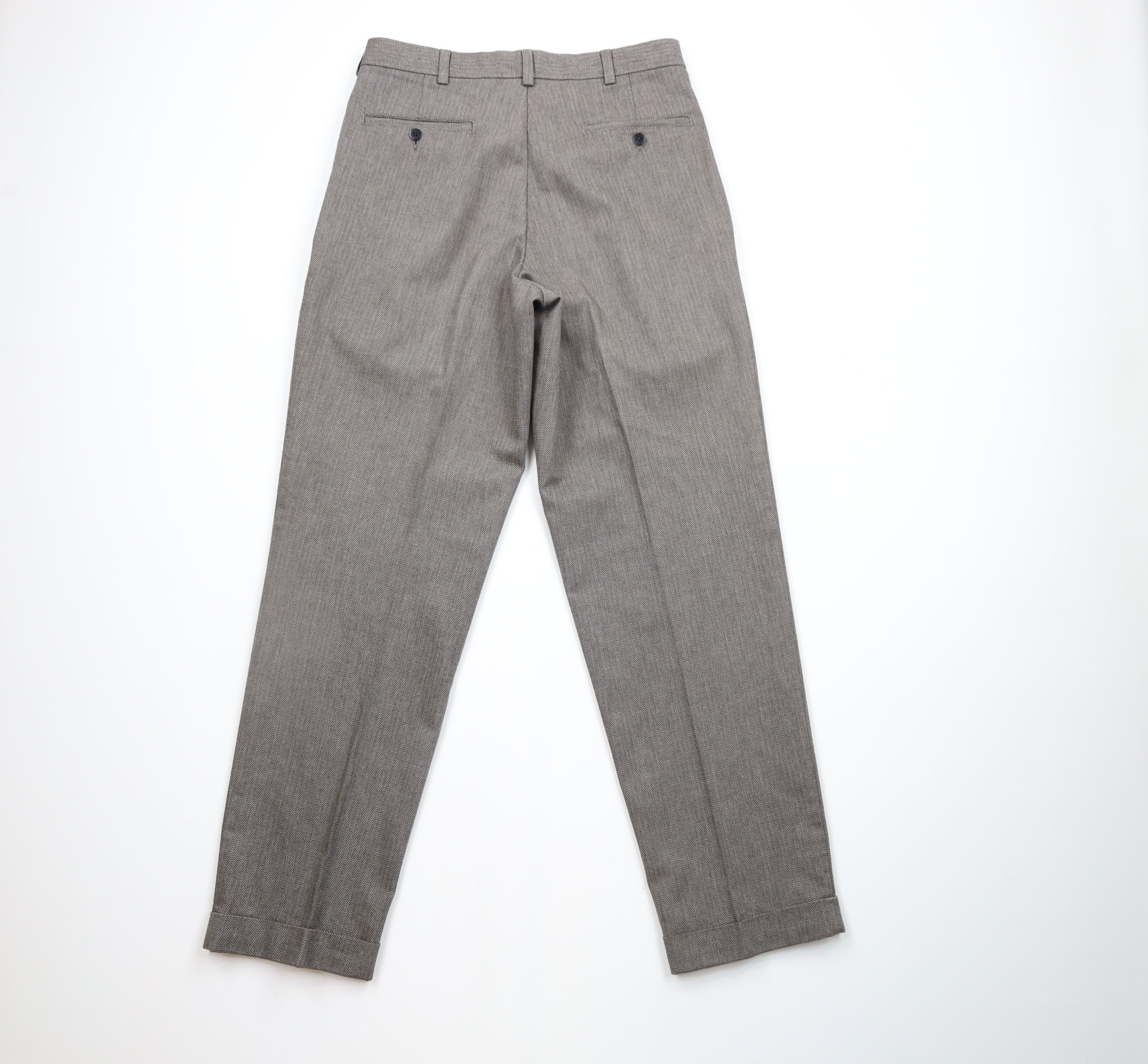 Vintage Vintage 90s Streetwear Dye Pleated Cuffed Cotton Chino Pants Size US 32 / EU 48 - 8 Thumbnail