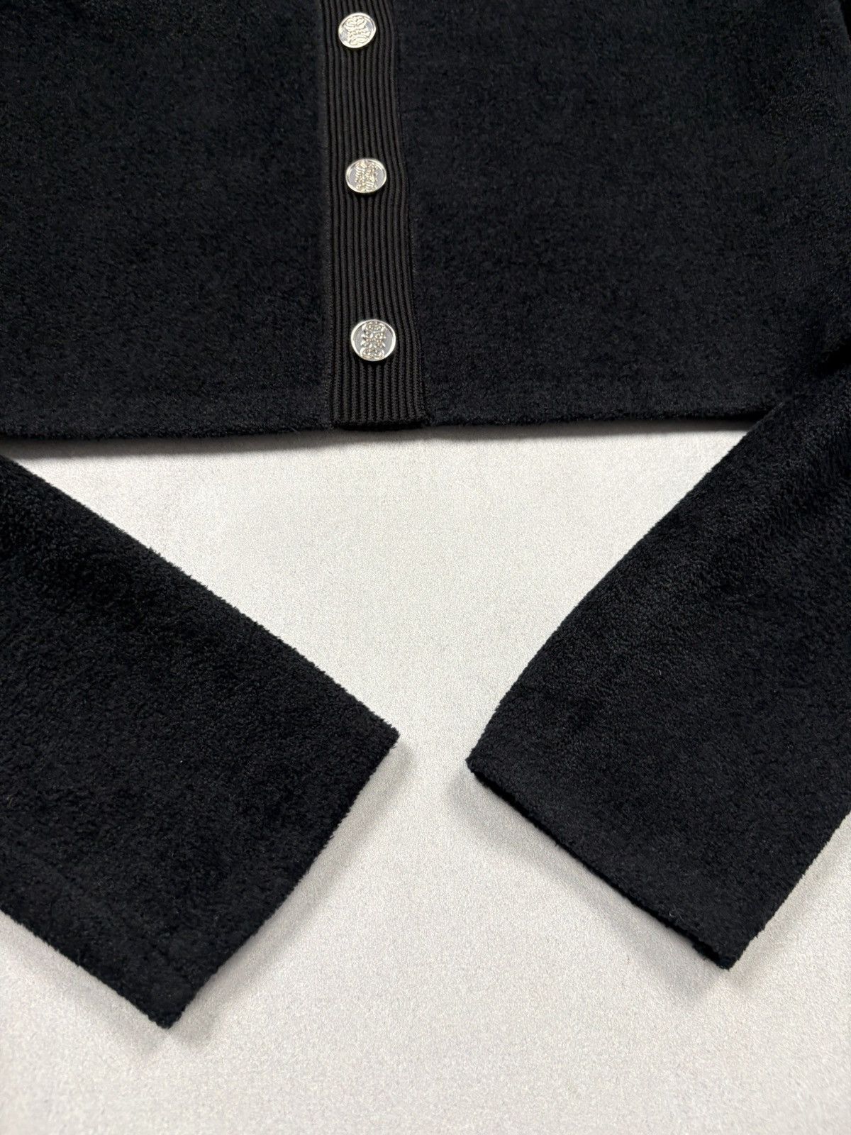 Sandro Sandro Paris Cropped Knit Cardigan Black Rare Gold Button S Size S / US 4 / IT 40 - 6 Thumbnail