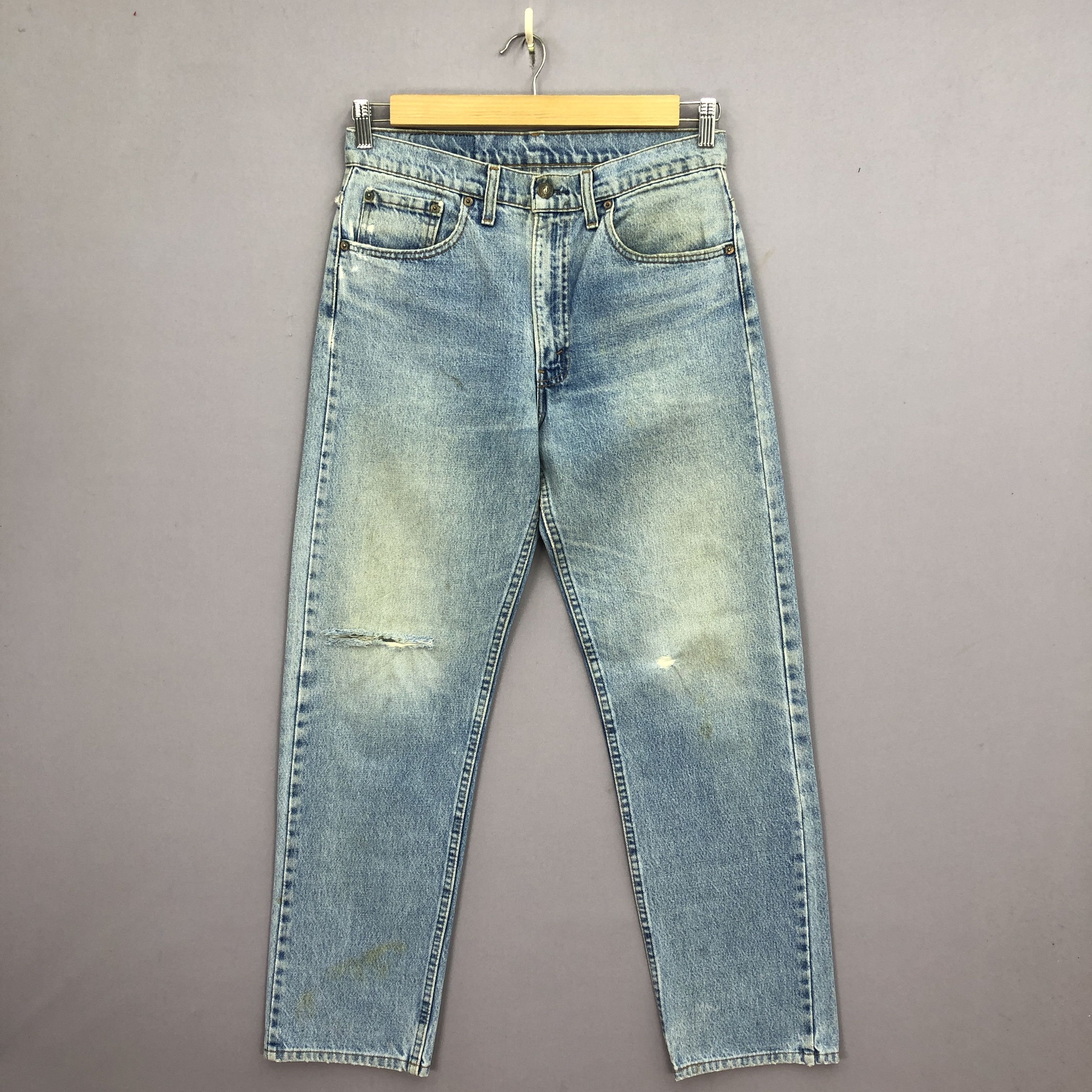 Levi's Vintage 90s Levis 505 Jeans Ripped Levi's Light Wash Denim Size US 30 / EU 46 - 1 Thumbnail
