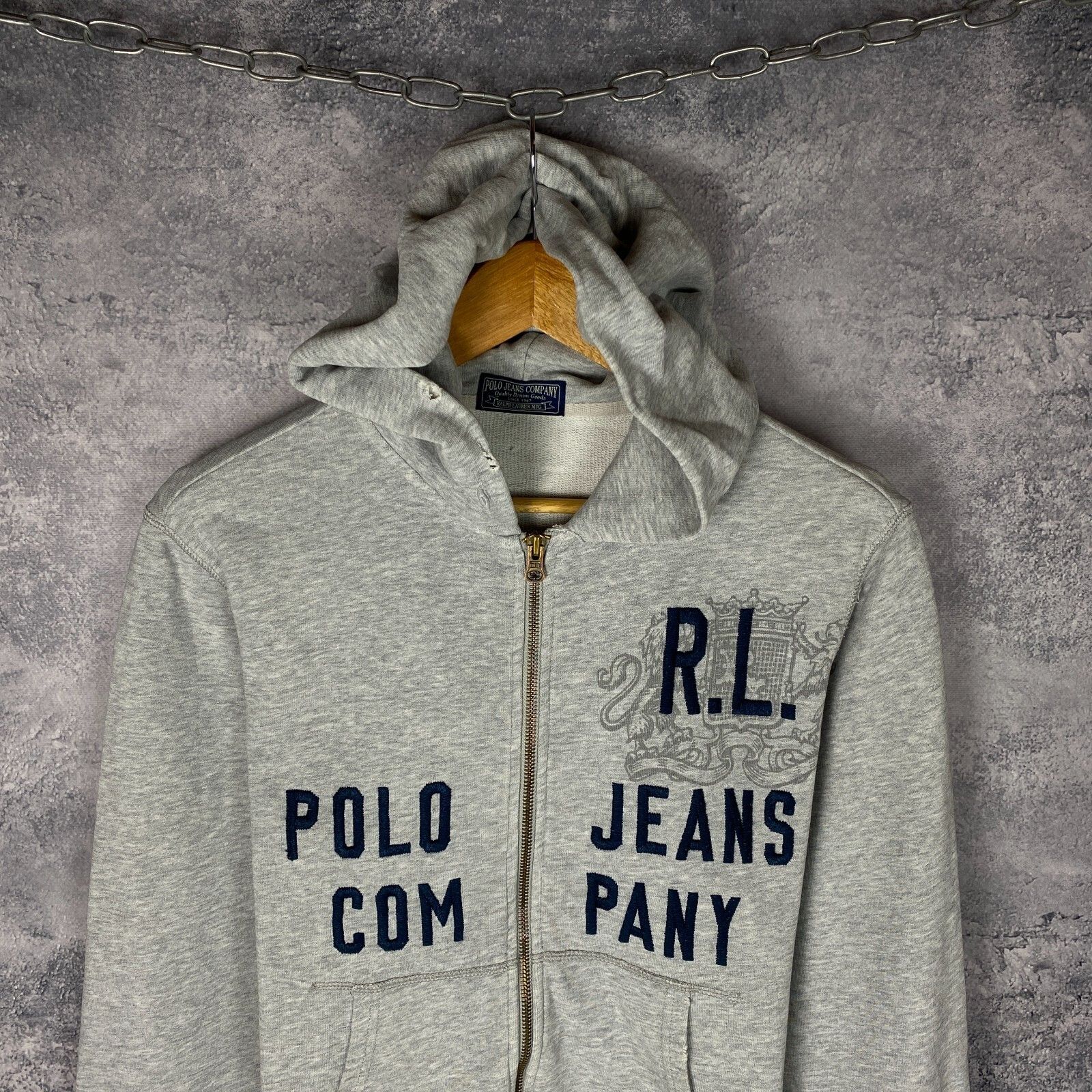 Ralph Lauren Polo Jeans Company Zip Hoodie Women's Size S Gray ` Size S / US 4 / IT 40 - 2 Thumbnail
