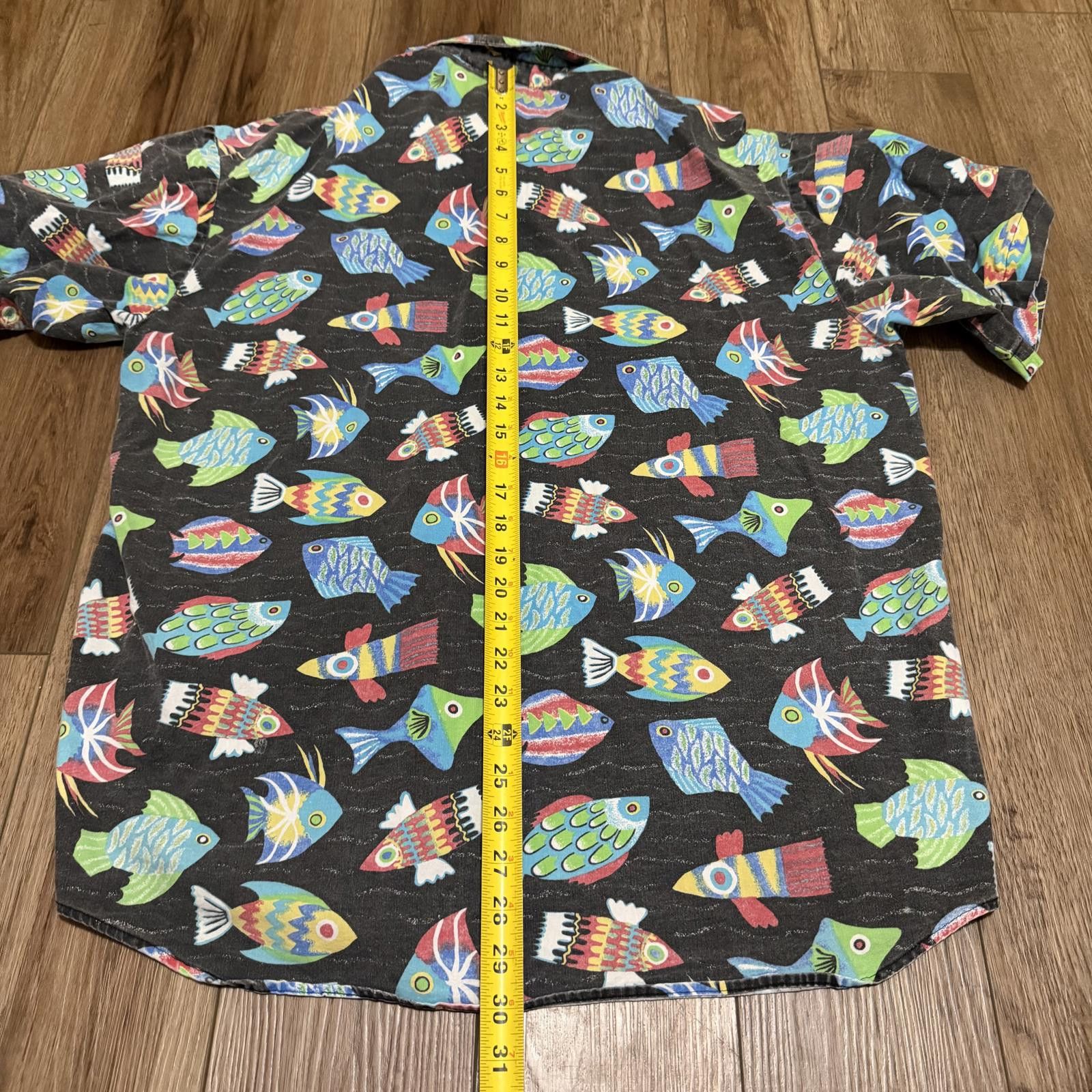 Other Vintage Art Fish Hawaiian Tropical Shirt 80s 90s Size US L / EU 52-54 / 3 - 7 Thumbnail