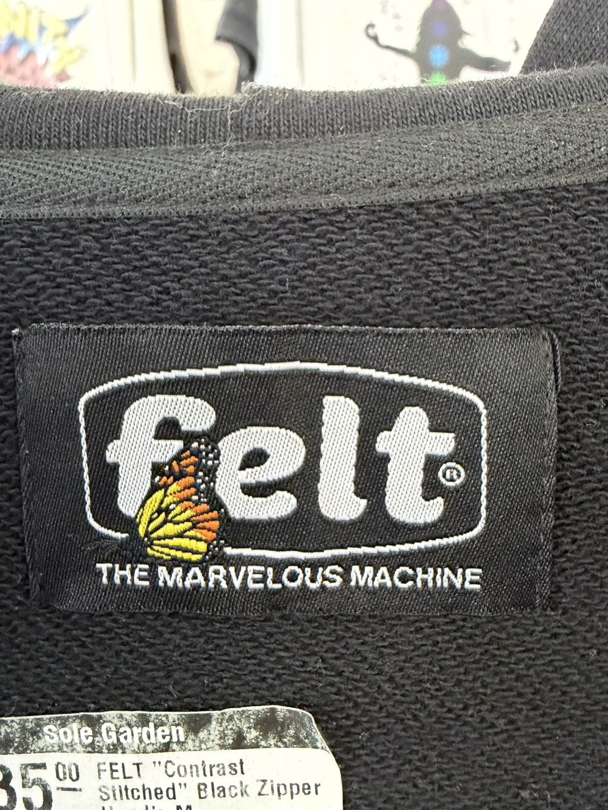 FELT FELT “Contrast Stitched” Black Zipper Hoodie Size US M / EU 48-50 / 2 - 4 Thumbnail