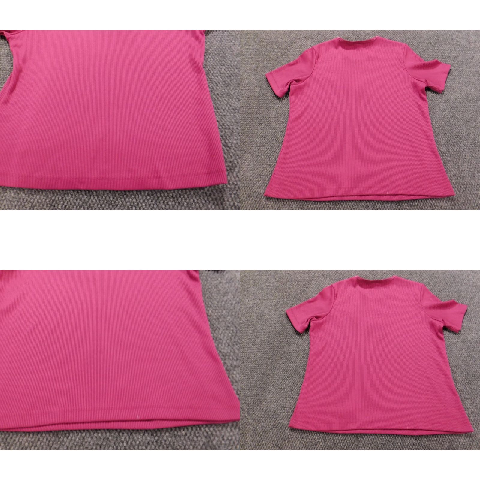 Vintage Allison Womens Blouse M Pink Crew Neck Short Sleeve Pullover Polyester Woven Ruffle Casual Top Size M / US 6-8 / IT 42-44 - 8 Thumbnail
