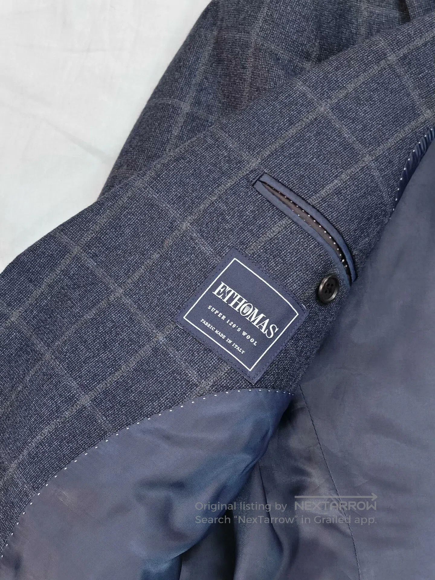 Japanese Brand Italian e.thomas Wool Blend Suit Jacket. Size US S / EU 44-46 / 1 - 7 Thumbnail