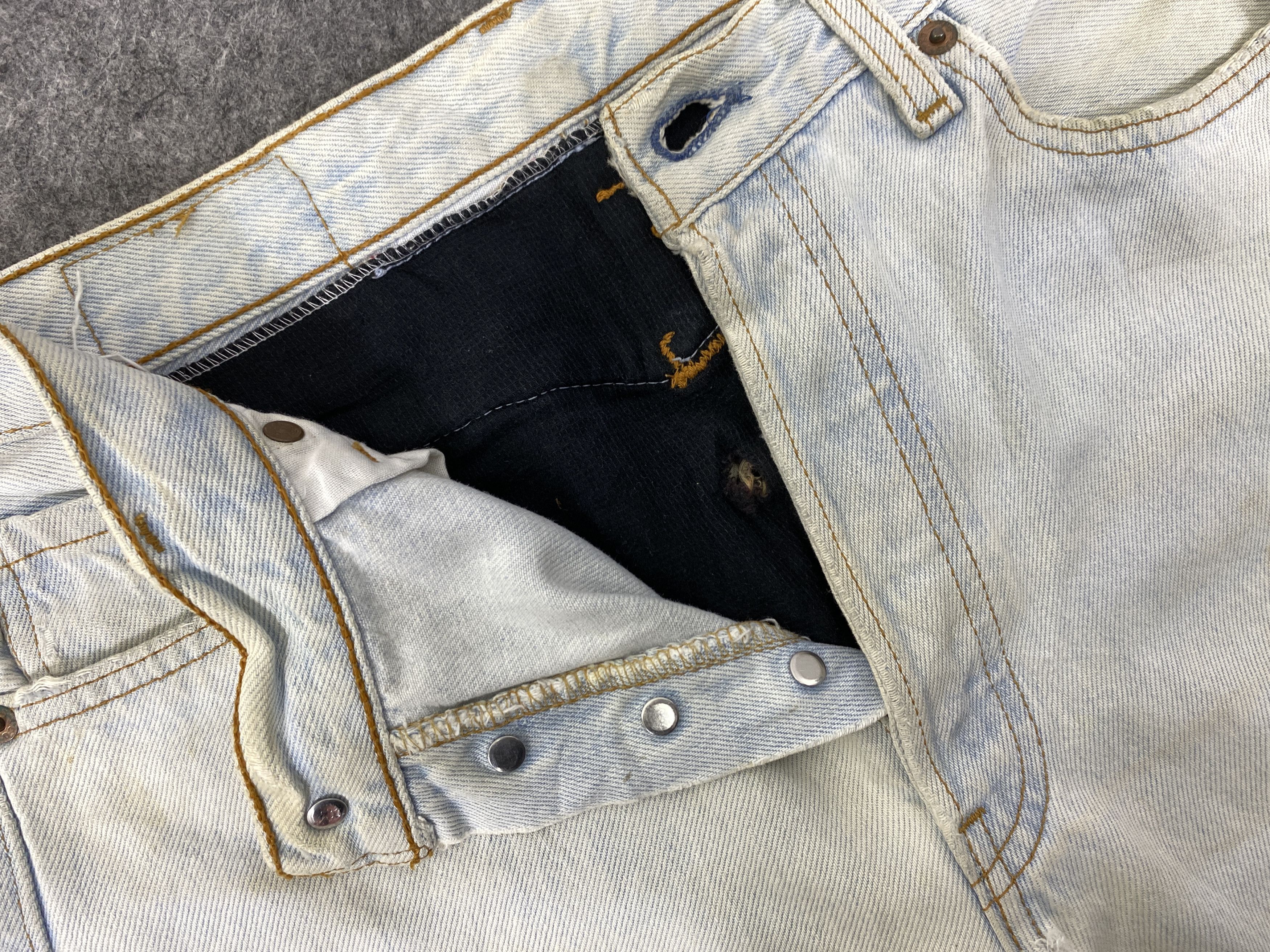 Levi's Light Blue Vintage Levis 501 Patchwork Jeans 29x28.5-JN3116 Size US 29 - 6 Thumbnail