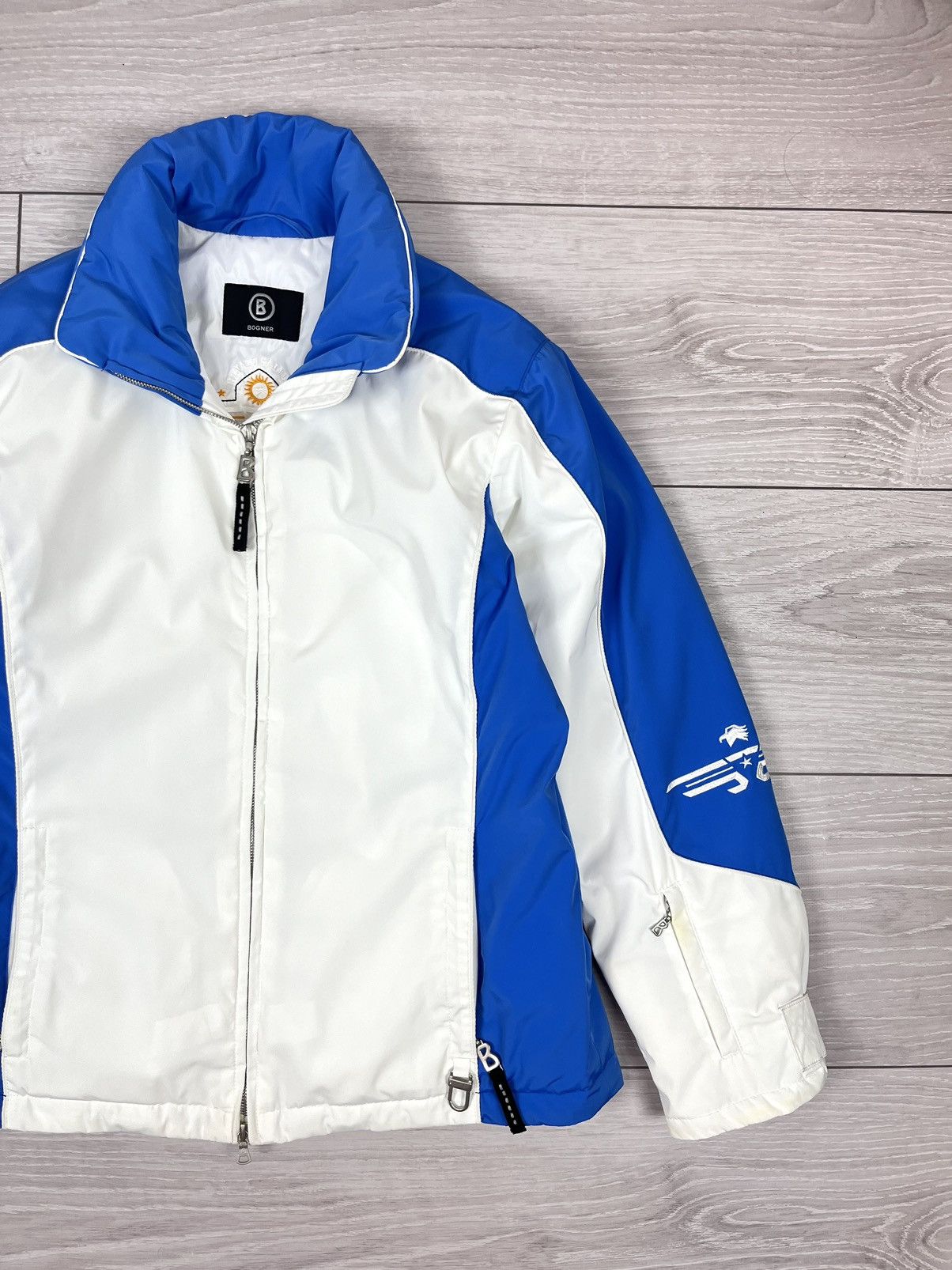 Bogner Bogner White Blue Nylon Ski Winter Puffer Jacket Womens Size XS / US 0-2 / IT 36-38 - 4 Thumbnail
