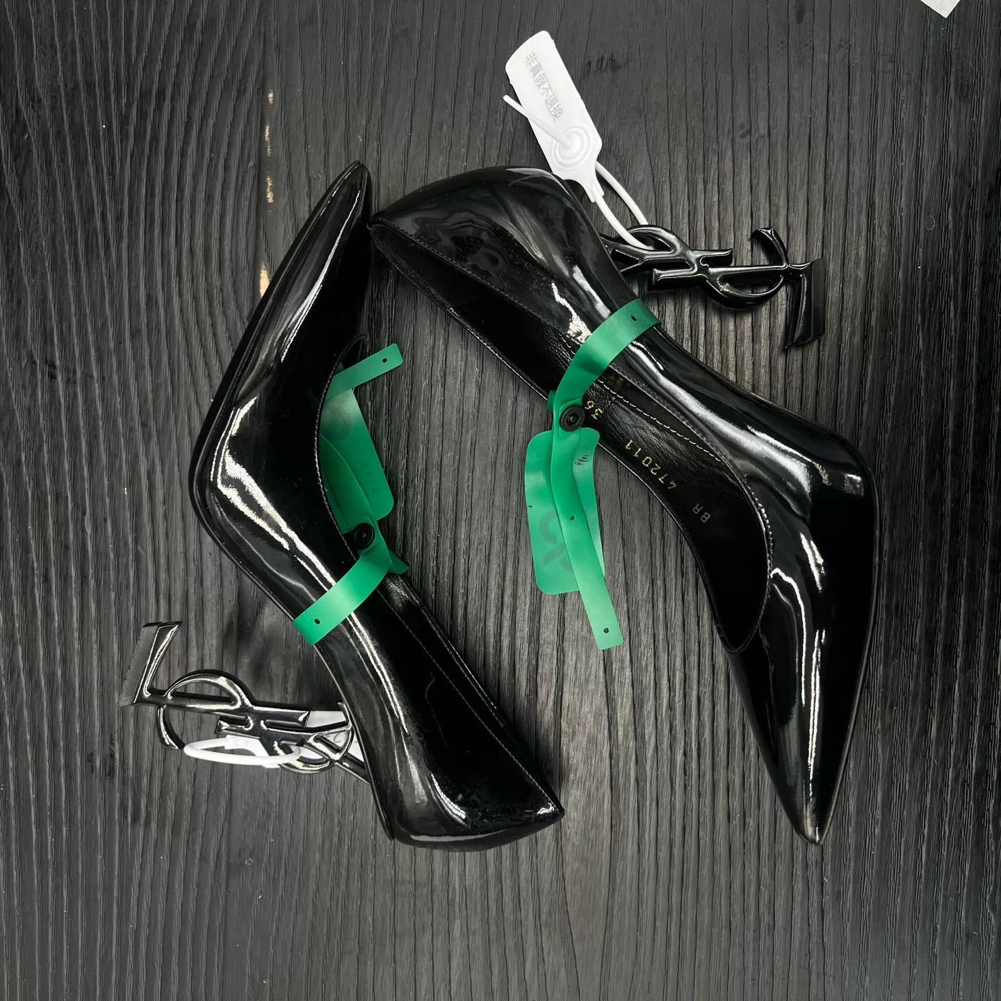 Saint Laurent Paris SAINT LAURENT Opyum Patent Leather Black Heels 36 with Box Size US 5.5 / IT 35.5 - 2 Thumbnail