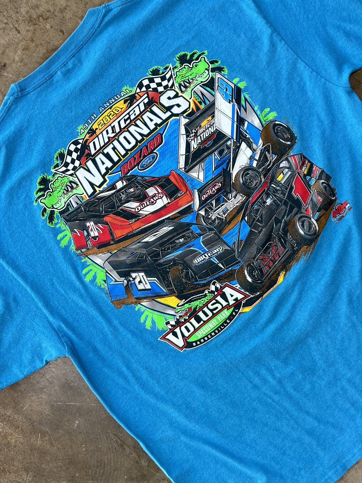 NASCAR × Vintage 2020 Ford Dirt Car Nationals Florida Racing Tee Sz. XL Size US XL / EU 56 / 4 - 1 Thumbnail