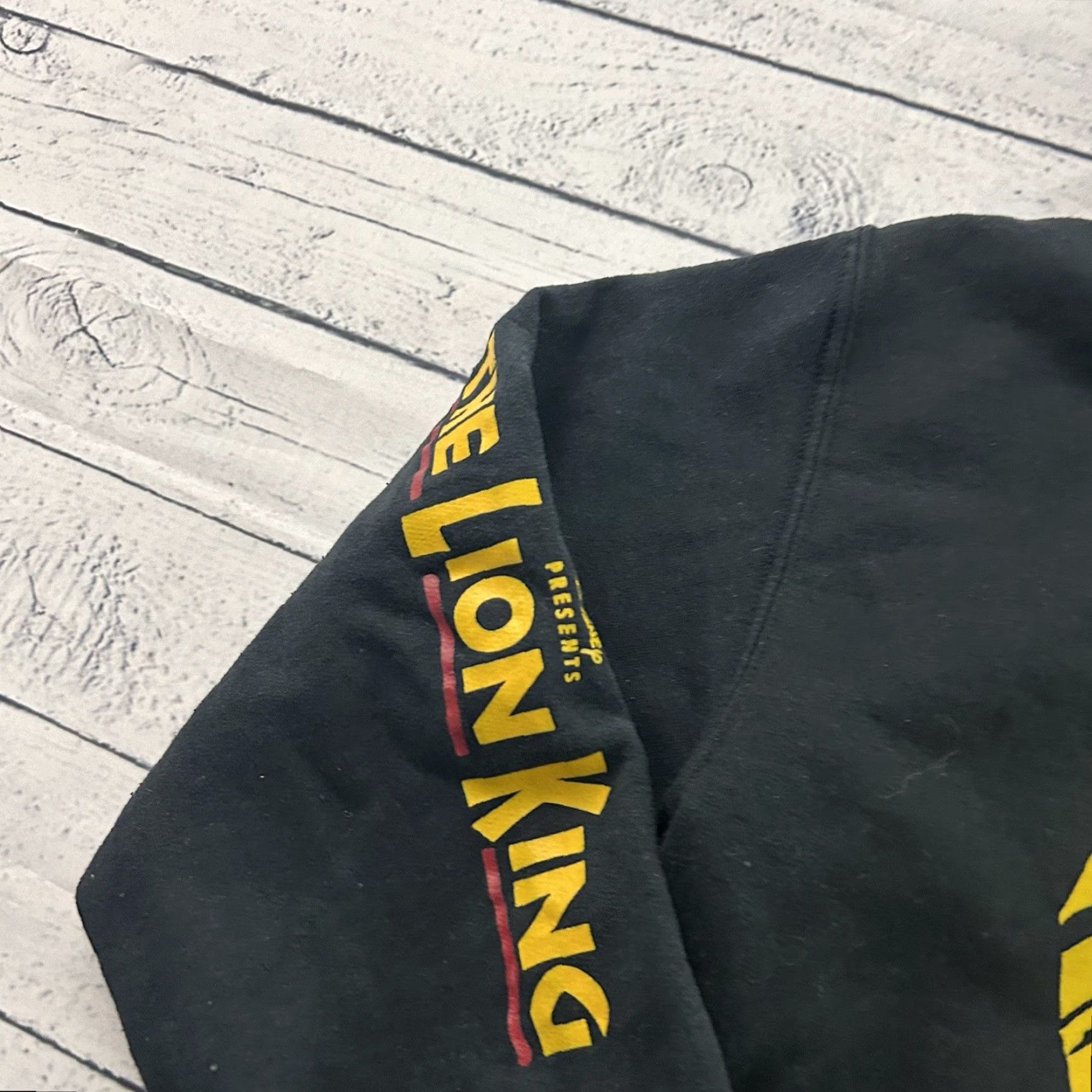 Vintage The Lion King Musical Hoodie Mens Small Black Pullover Sweatshirt Size US S / EU 44-46 / 1 - 3 Thumbnail